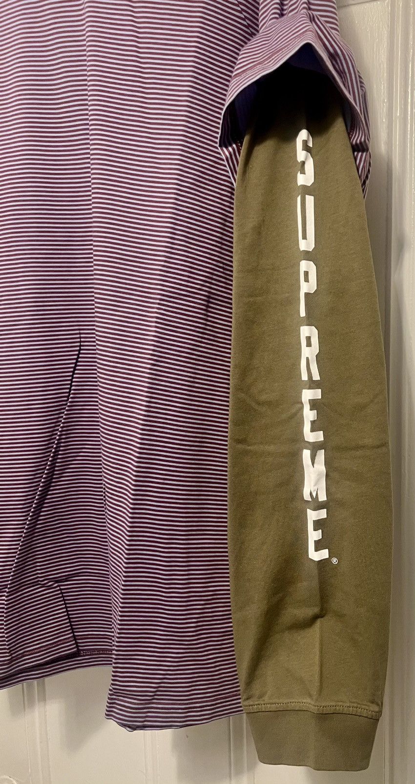 Supreme Authentic Supreme Layered Hooded Long Sleeve Top olive SS24 Size US XXL / EU 58 / 5 - 2 Thumbnail