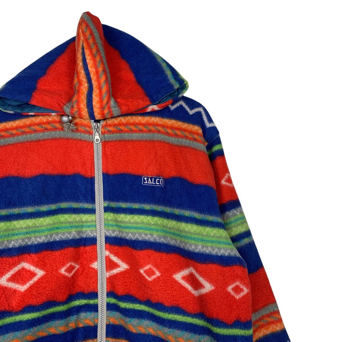 Japanese Brand Japanese Brand Salco Multicolor Aztech Fleece Hoodie Jacket Size US L / EU 52-54 / 3 - 5 Thumbnail