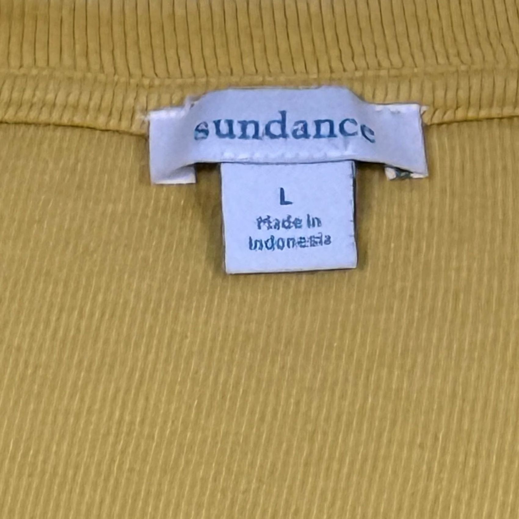 Vintage VINTAGE Sundance Shirt L Womens Large Butter Yellow Ribbed Henley LS Modal Stretch Earthy Top Size L / US 10 / IT 46 - 2 Thumbnail