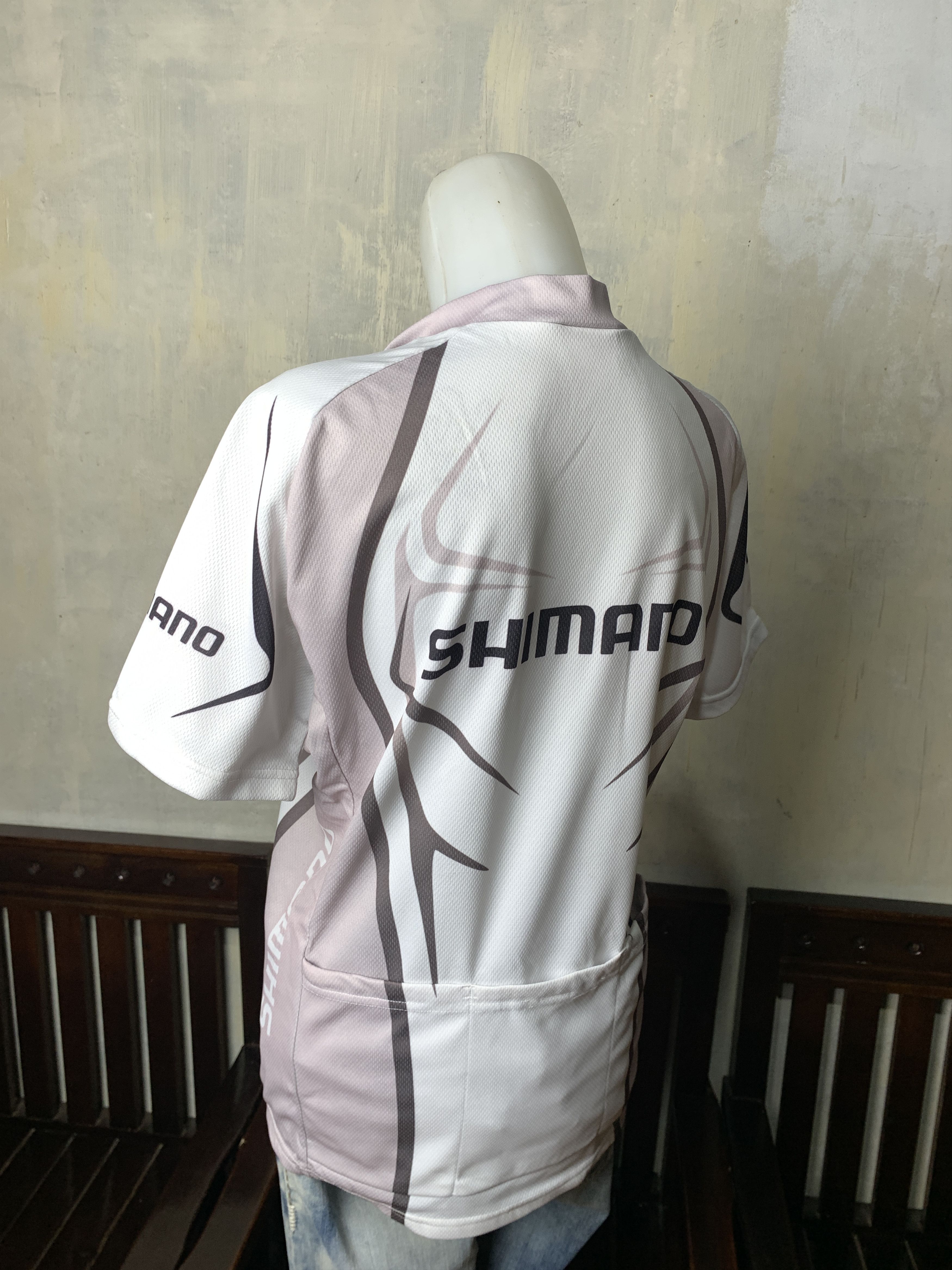 Japanese Brand Shimano White Tribal Cyclist Jersey (M) Size US M / EU 48-50 / 2 - 10 Thumbnail