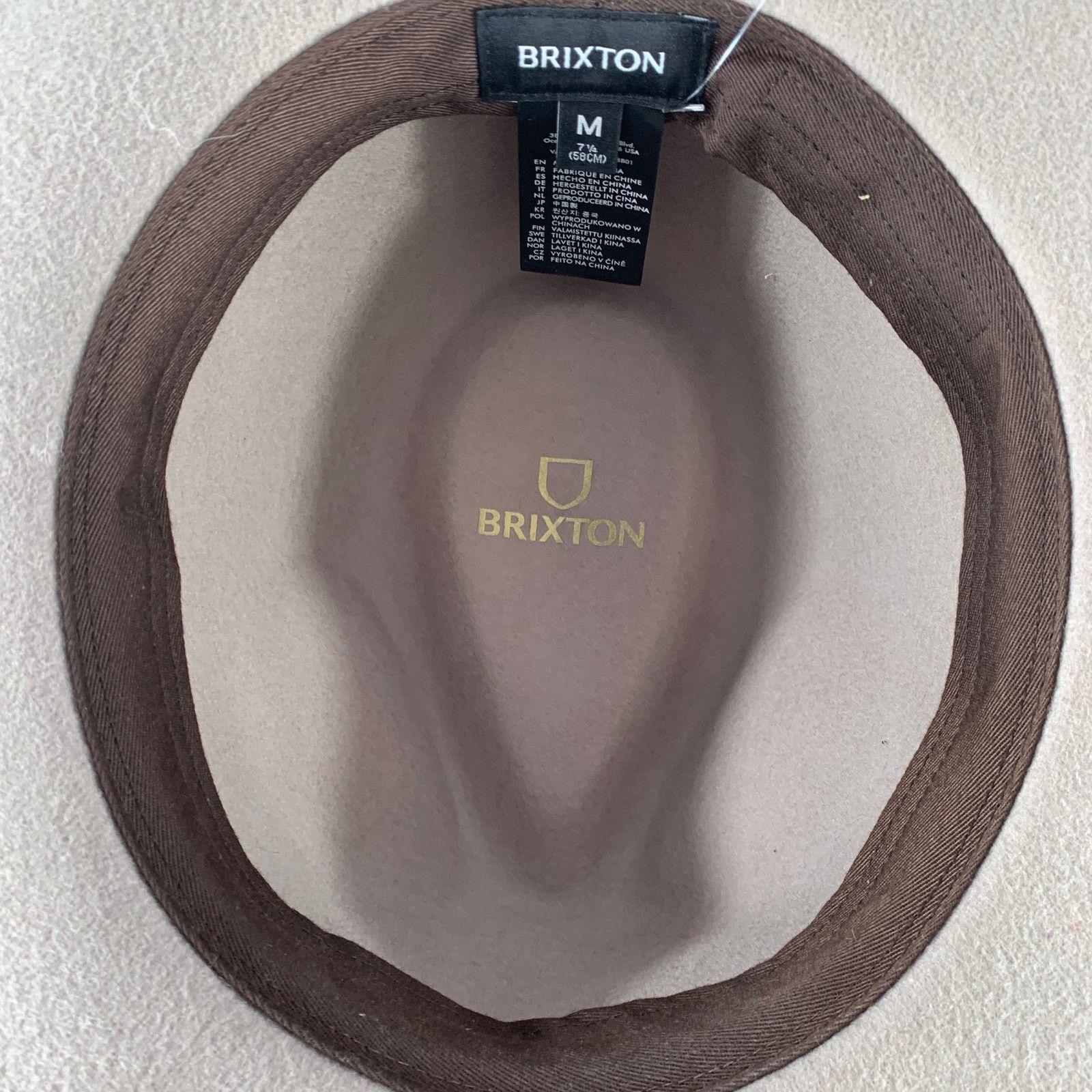 Brixton BRIXTON Size M Taupe Wool Felt Fedora Hat Size ONE SIZE - 6 Thumbnail