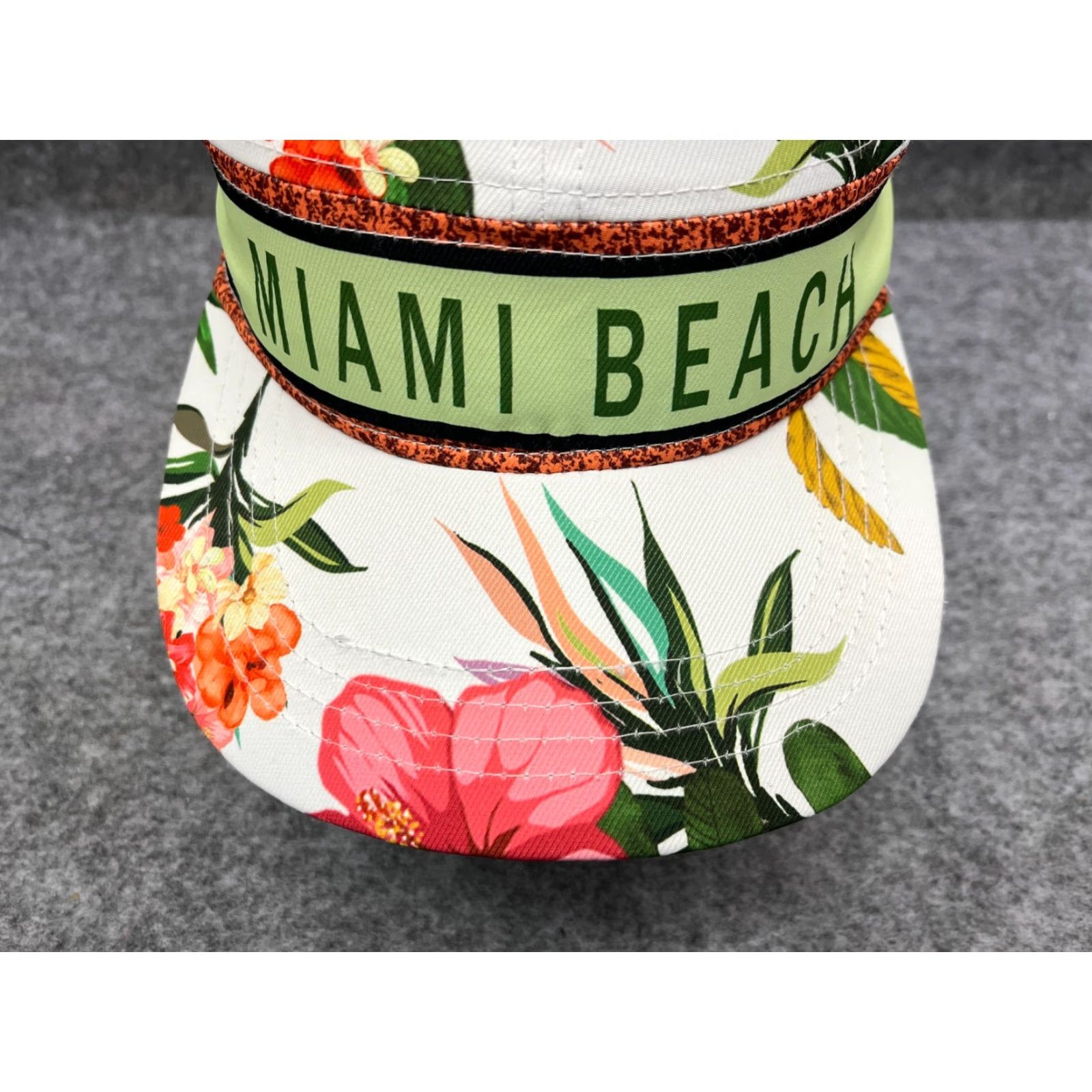 Vintage Alvin's Island White Floral Baseball Cap Women OS Adjustable Miami Beach Outdoor Size ONE SIZE - 3 Thumbnail