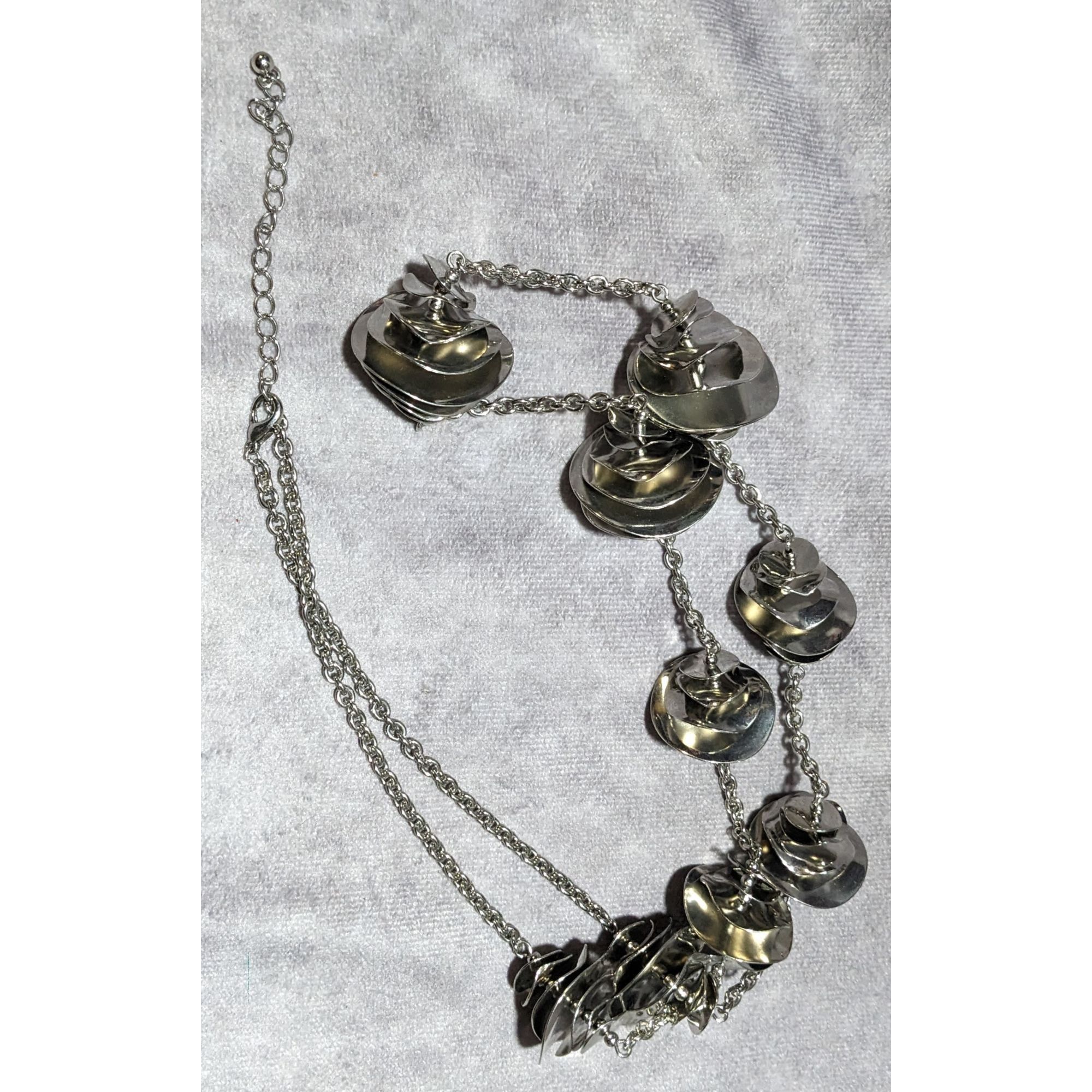 Other Abstract Silver Floral Chime Disc Necklace Size ONE SIZE - 9 Thumbnail