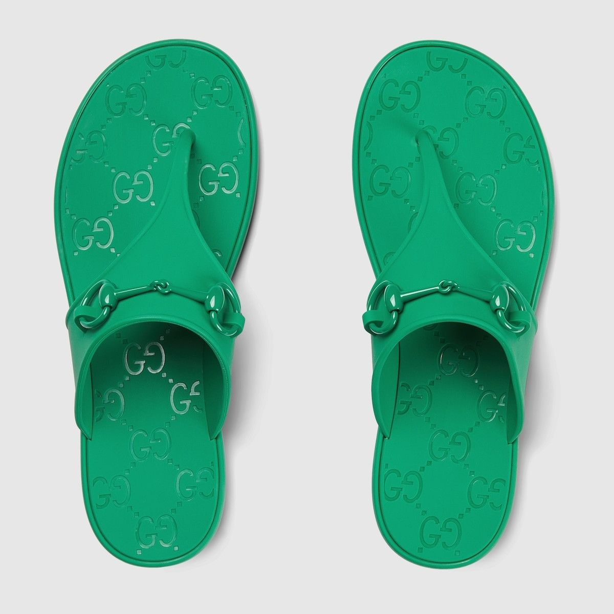 Gucci oc11z1025 Thong Sandals With Horsebit in Green Size US 5 / IT 35 - 5 Thumbnail
