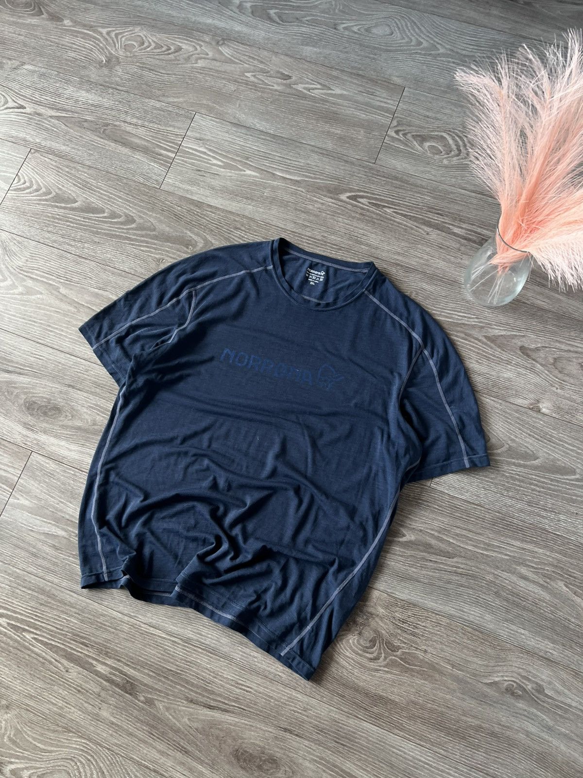 Norrona ‼️Norrona Big Logo Merino Wool Outdoor Equaliser Mens Tee‼️ Size US XXL / EU 58 / 5 - 5 Thumbnail