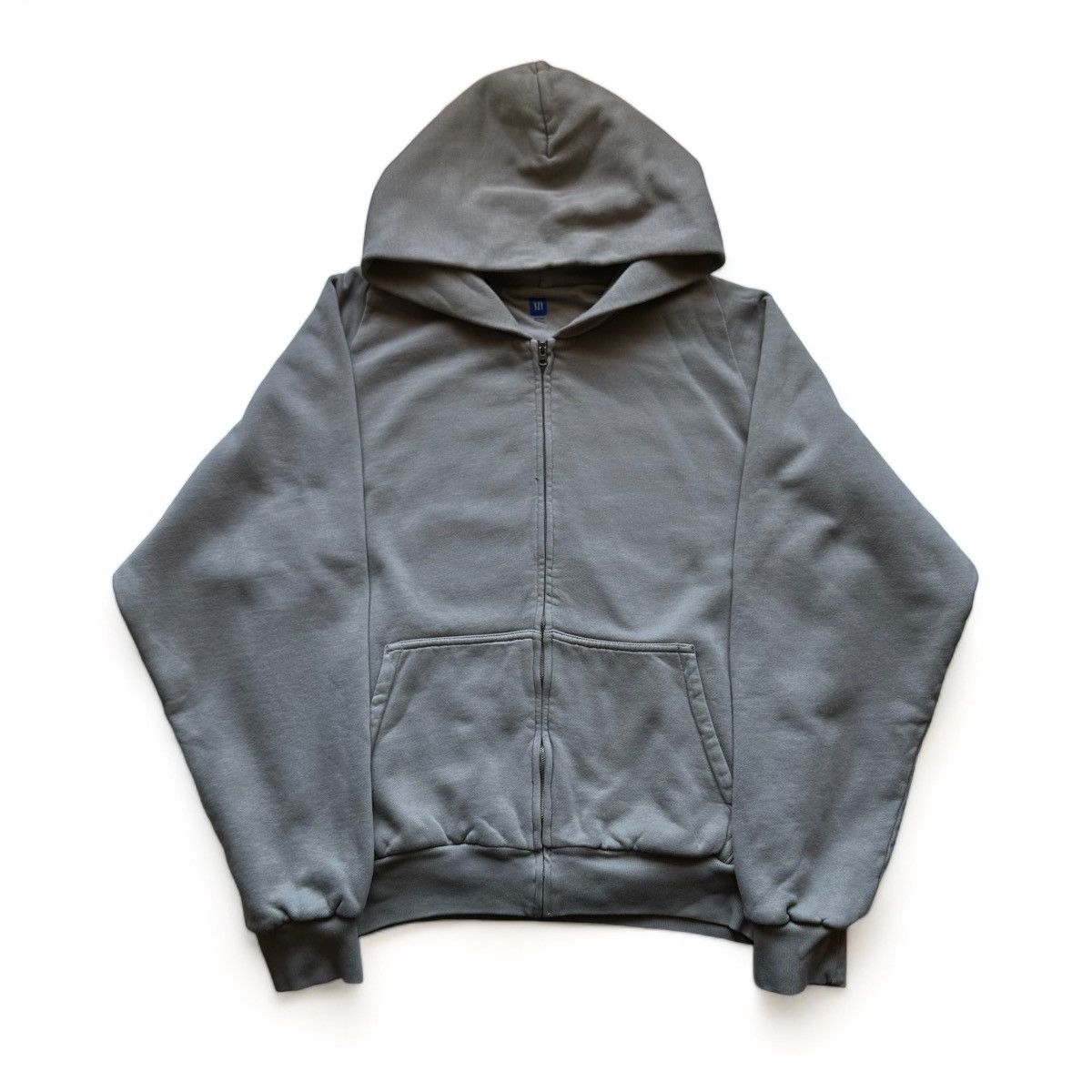 Image of Balenciaga x Gap Yeezy Gap Sample Zip Hoodie in Grey, Men's (Size XL)