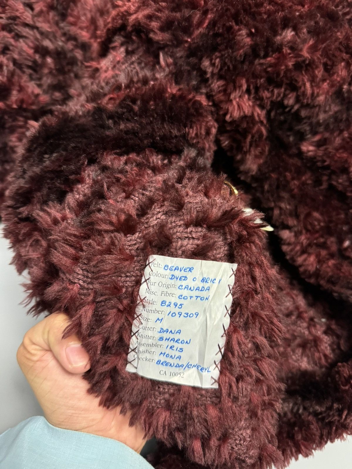 If Six Was Nine Paula Lishman Handmade Knit Fur Jacket Size M / US 6-8 / IT 42-44 - 9 Thumbnail