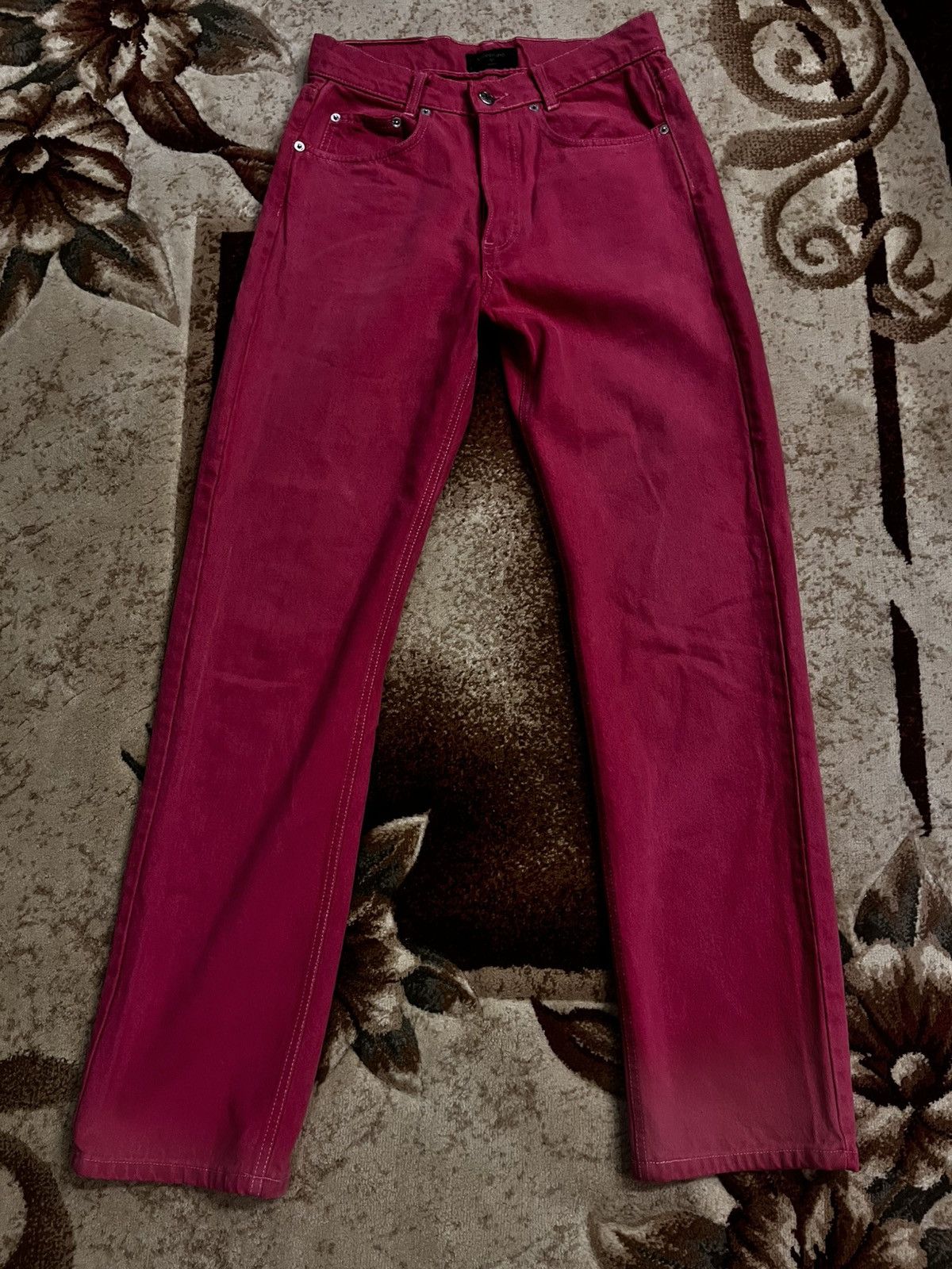 Valentino Valentino Jeans Salmon Red Denim Pants Made in Italy Size US 31 - 1 Thumbnail