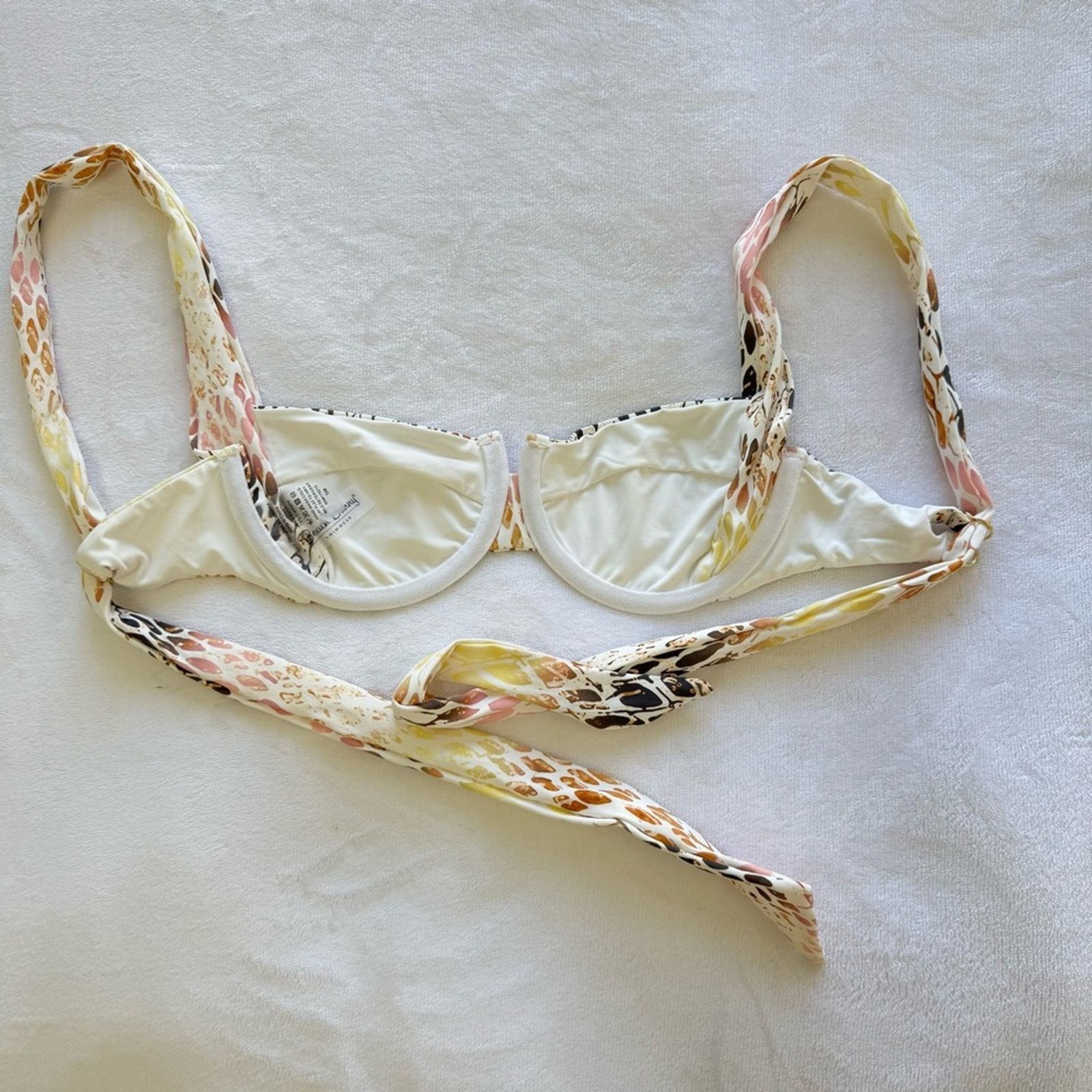 Beach Riot NWOT! Beach Bunny Multicolor Snake Print Swim Top, Size S Size S / US 4 / IT 40 - 5 Thumbnail