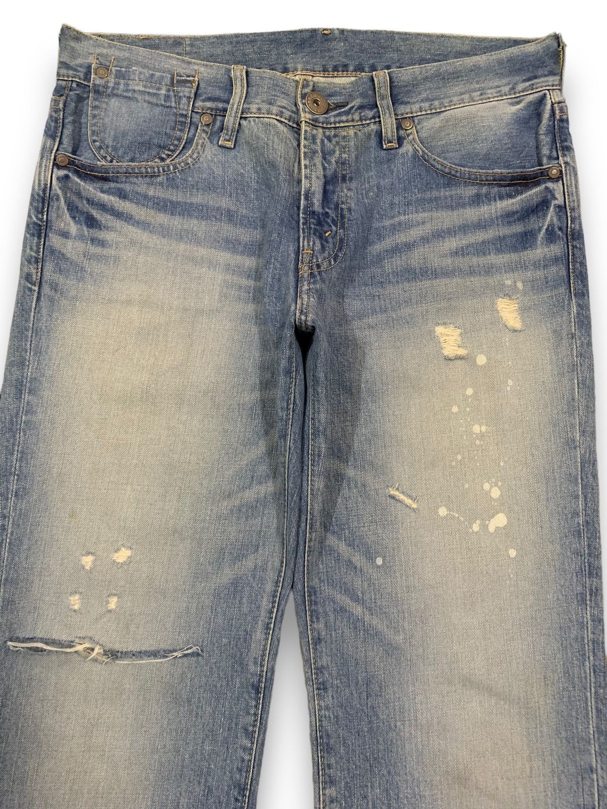 Levi's × Levi's Vintage Clothing × Vintage Vintage 90s Levis Blue Washed Loose Distressed Jeans Size US 32 / EU 48 - 3 Thumbnail
