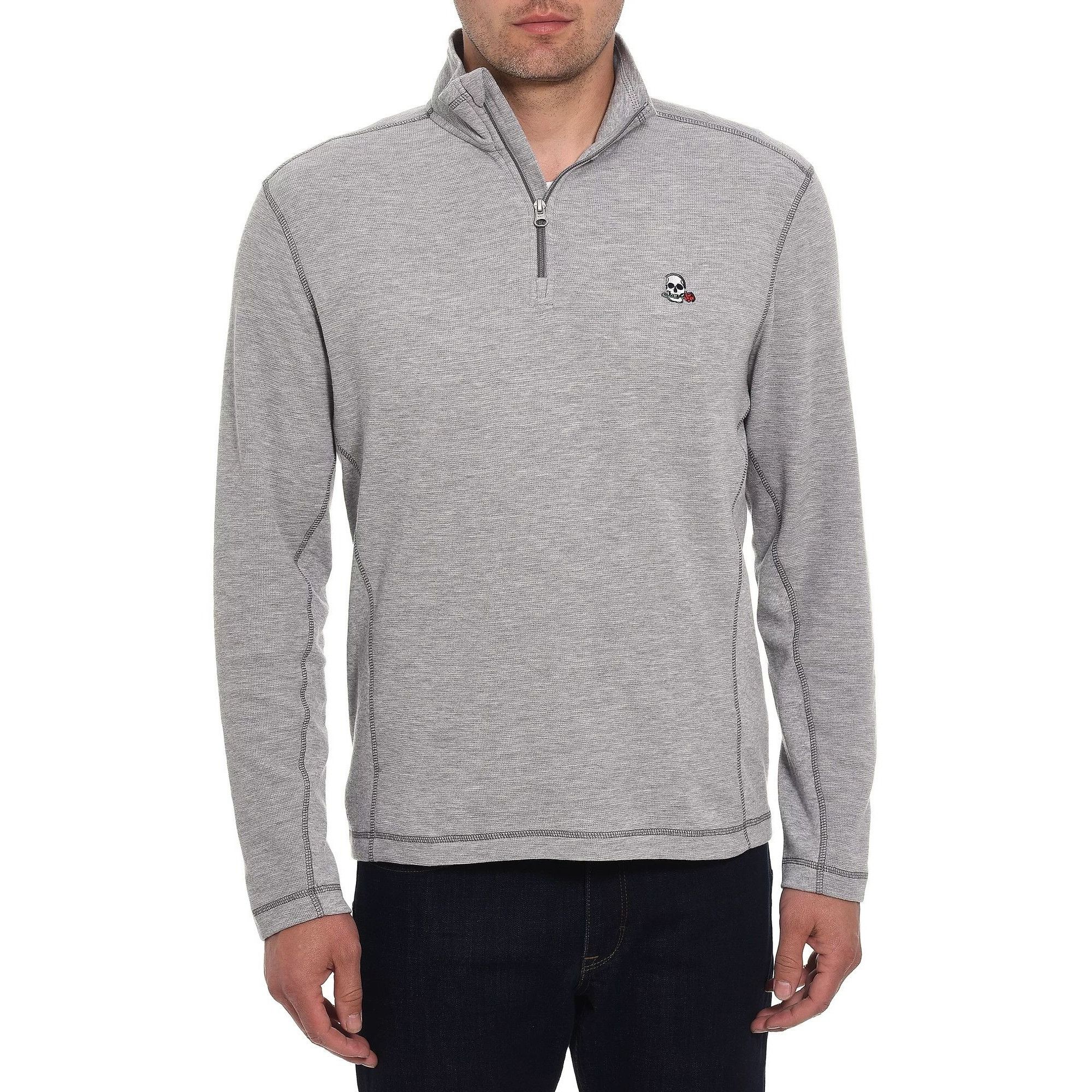 image of Robert Graham 1/4 Zip Pullover - NWT - Size S in Grey, Men's