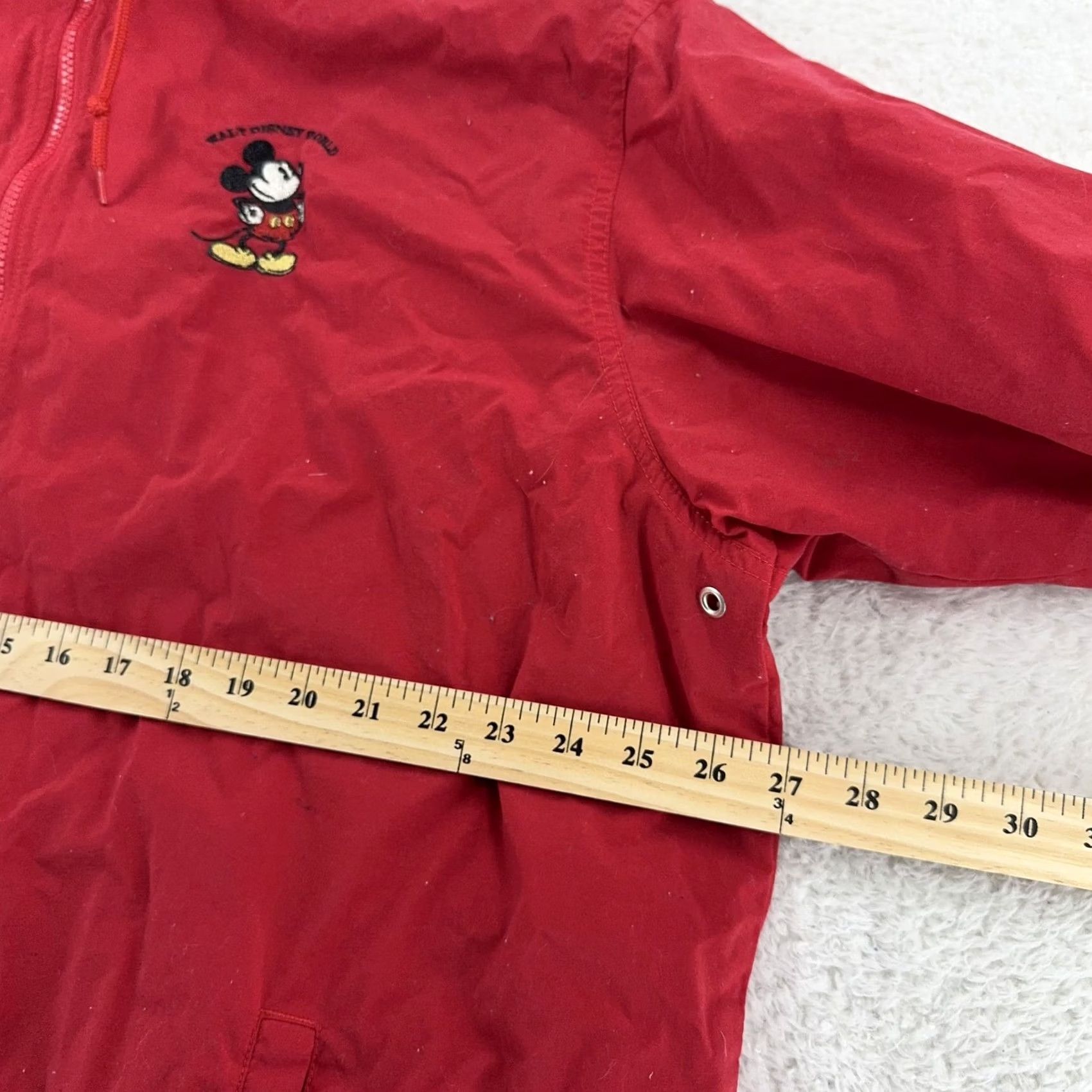 Disney VINTAGE Walt Disney World Mickey Mouse Jacket Mens 2XL Hooded Embroidered Red Size US XXL / EU 58 / 5 - 6 Thumbnail