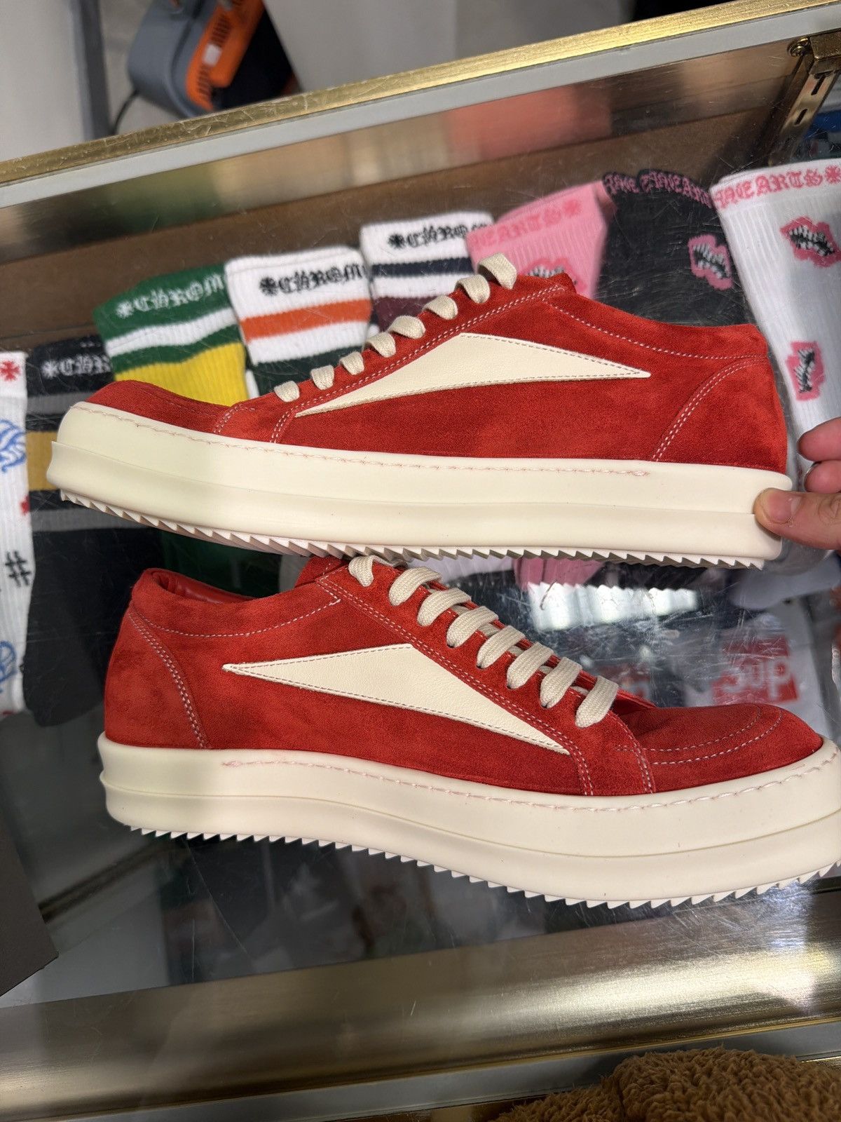 Rick Owens Rick Owens vintage low carnelian milk red size 42 Size US 9 / EU 42 - 6 Thumbnail