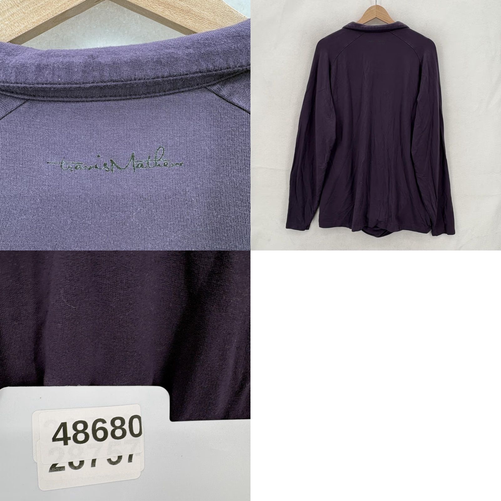 TravisMathew Travis Mathew Upgraded Pullover Mens Large Purple Quarter Zip Stretch Golf Camp Size US L / EU 52-54 / 3 - 9 Thumbnail