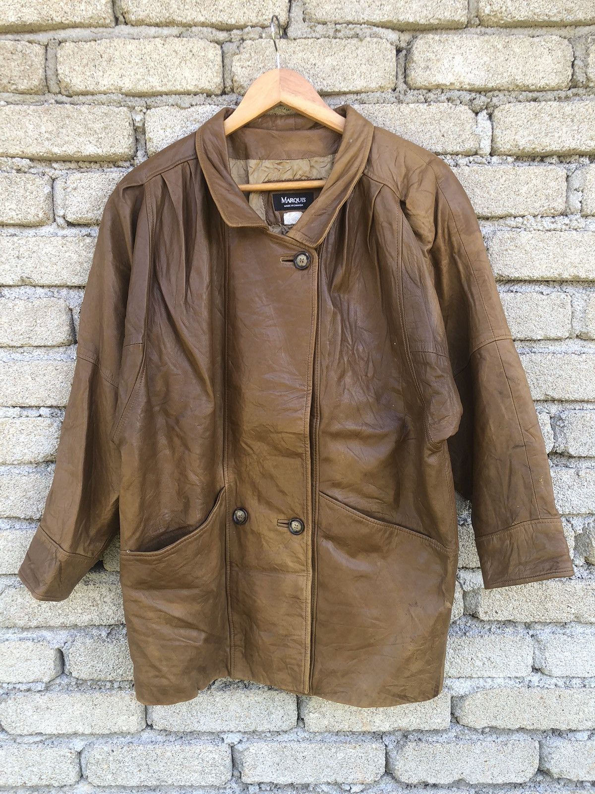 Vintage 💥RARE💥Vintage Marquis Leather Jacket Size L / US 10 / IT 46 - 1 Thumbnail