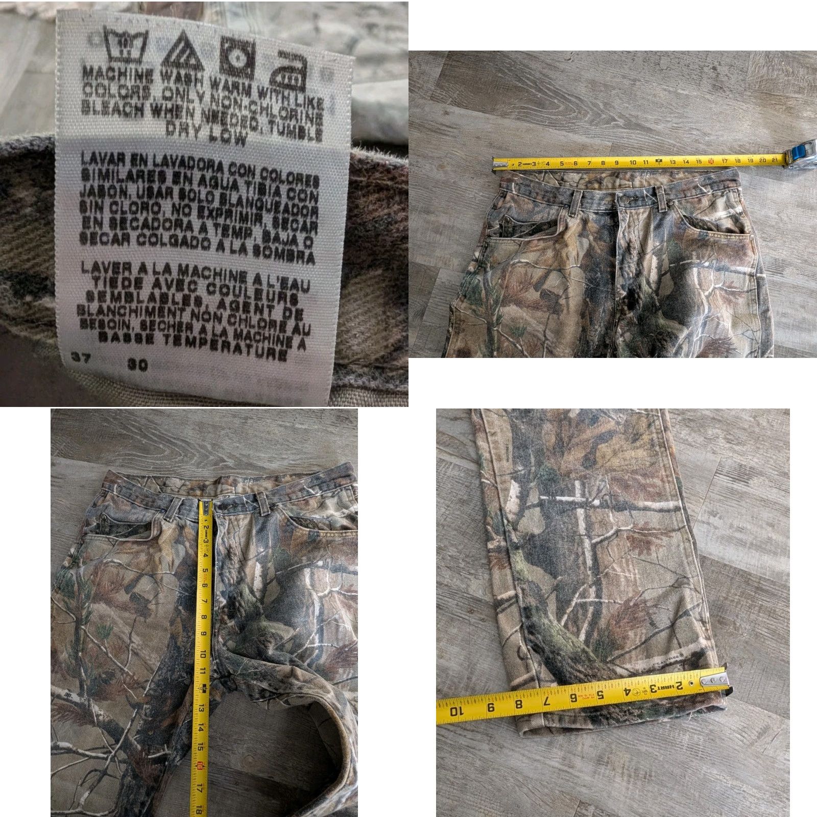 Wrangler VINTAGE Wrangler Pro Gear Realtree Camo Jeans Men 36x29 Regular Stretch 5-Pocket Camouflage Outdoors Mens Size US 36 / EU 52 - 8 Thumbnail