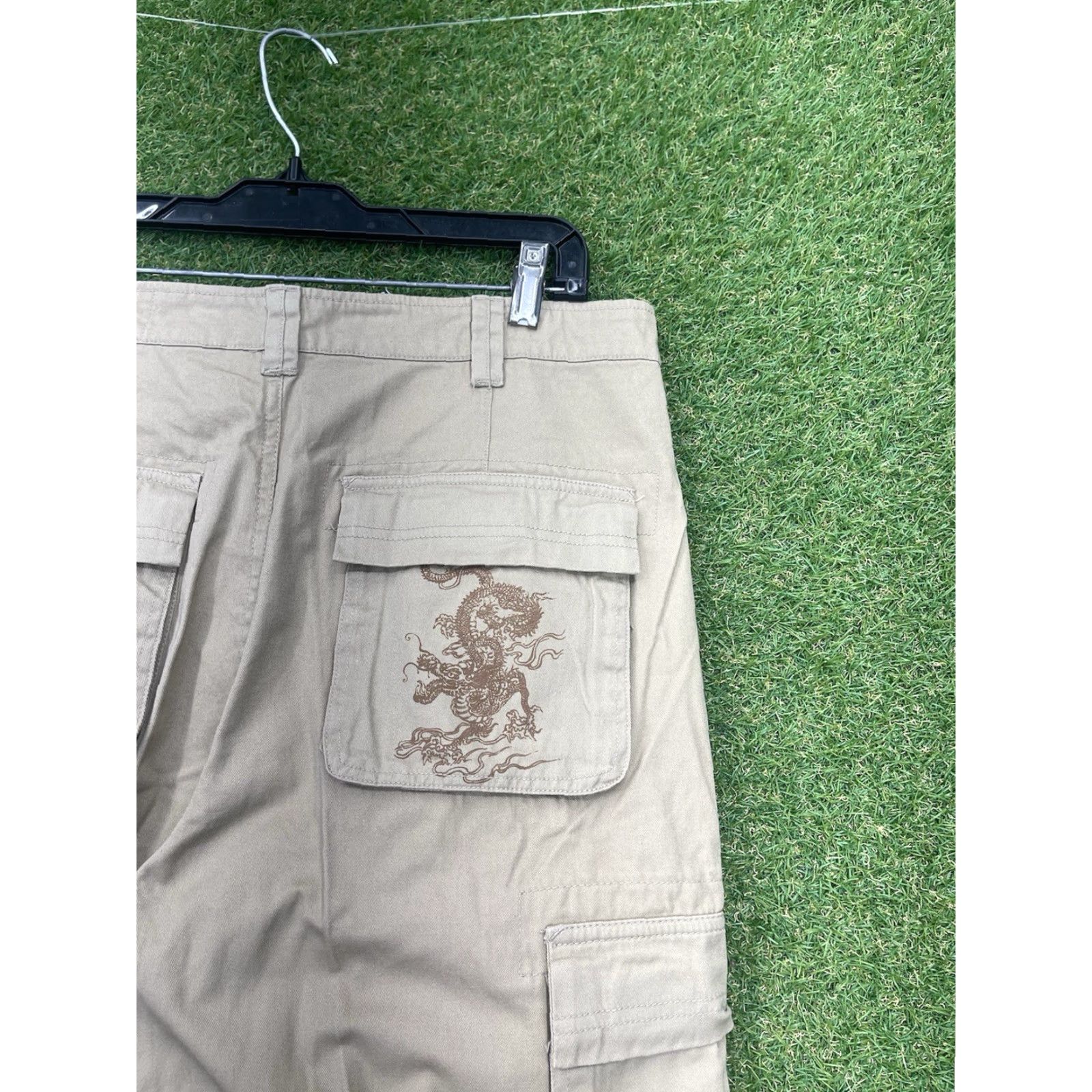 Vintage VINTAGE Paco Cargo Pants 32x30 Beige Baggy Y2K Camo Skater Goth Mens Wide Leg Size US 32 / EU 48 - 3 Thumbnail