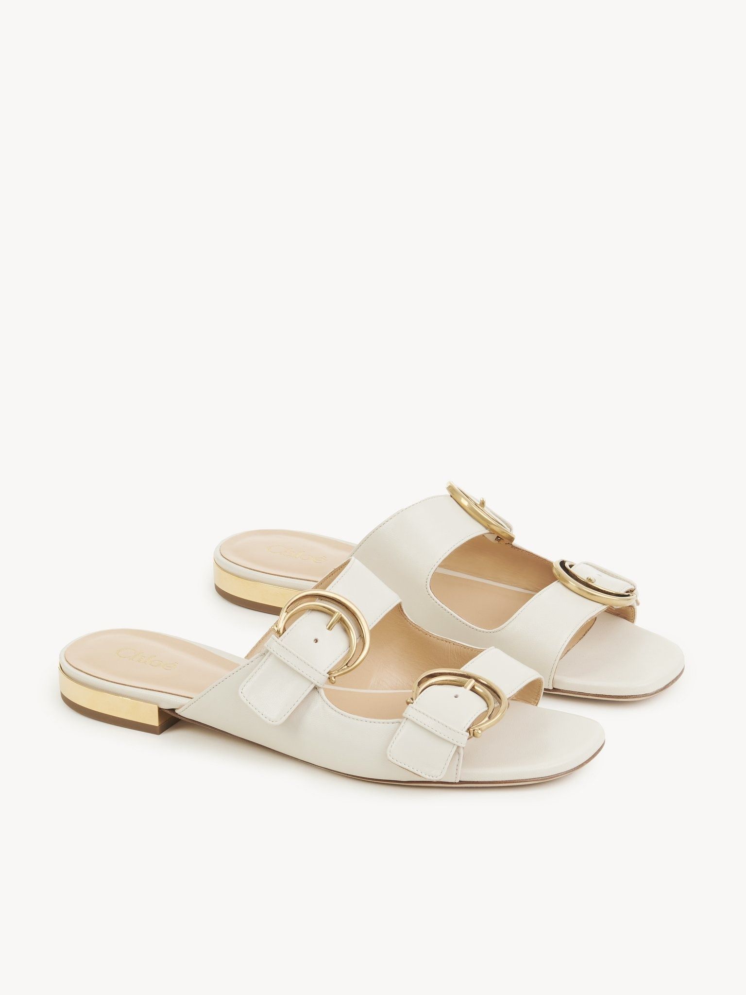Chloe oc11z0525 Alizè Slides in Eggshell Size US 8 / IT 38 - 2 Thumbnail
