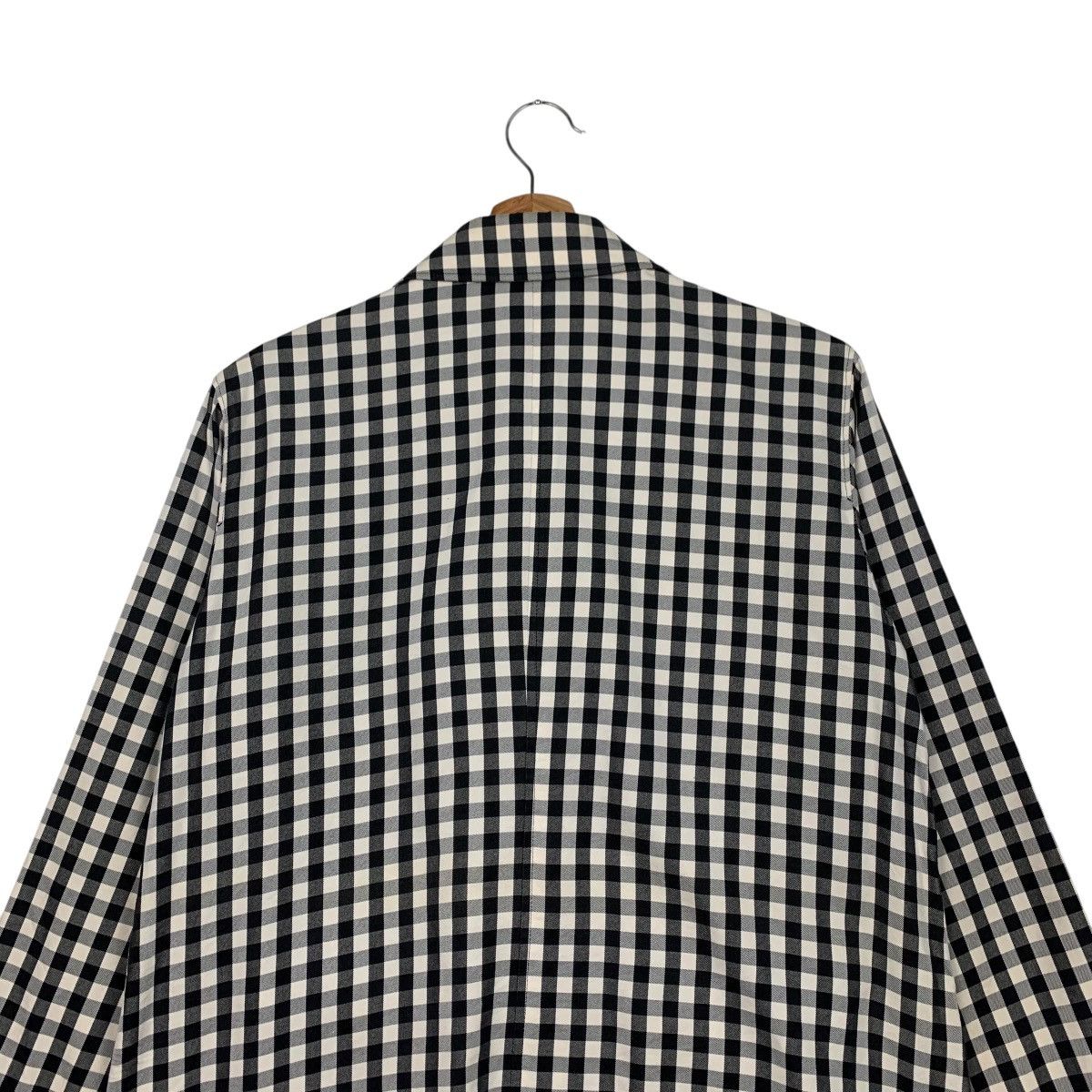 DAKS Vintage 90’s DAKS LONDON Black White Check Jacket #2599-C117 Size M / US 6-8 / IT 42-44 - 8 Thumbnail