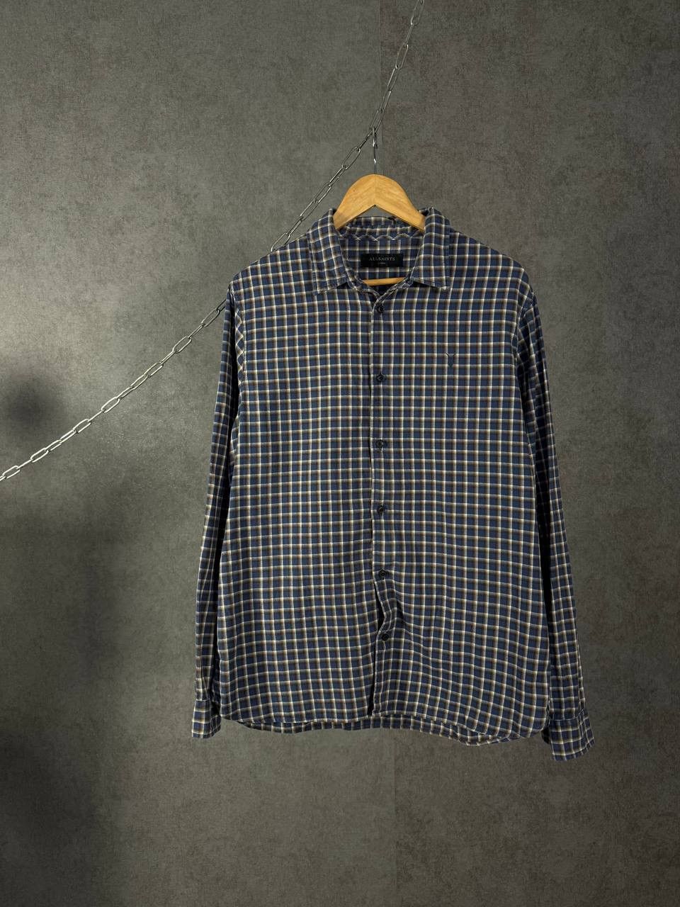 Allsaints Allsaints designer logo flannel shirt Size US L / EU 52-54 / 3 - 1 Thumbnail