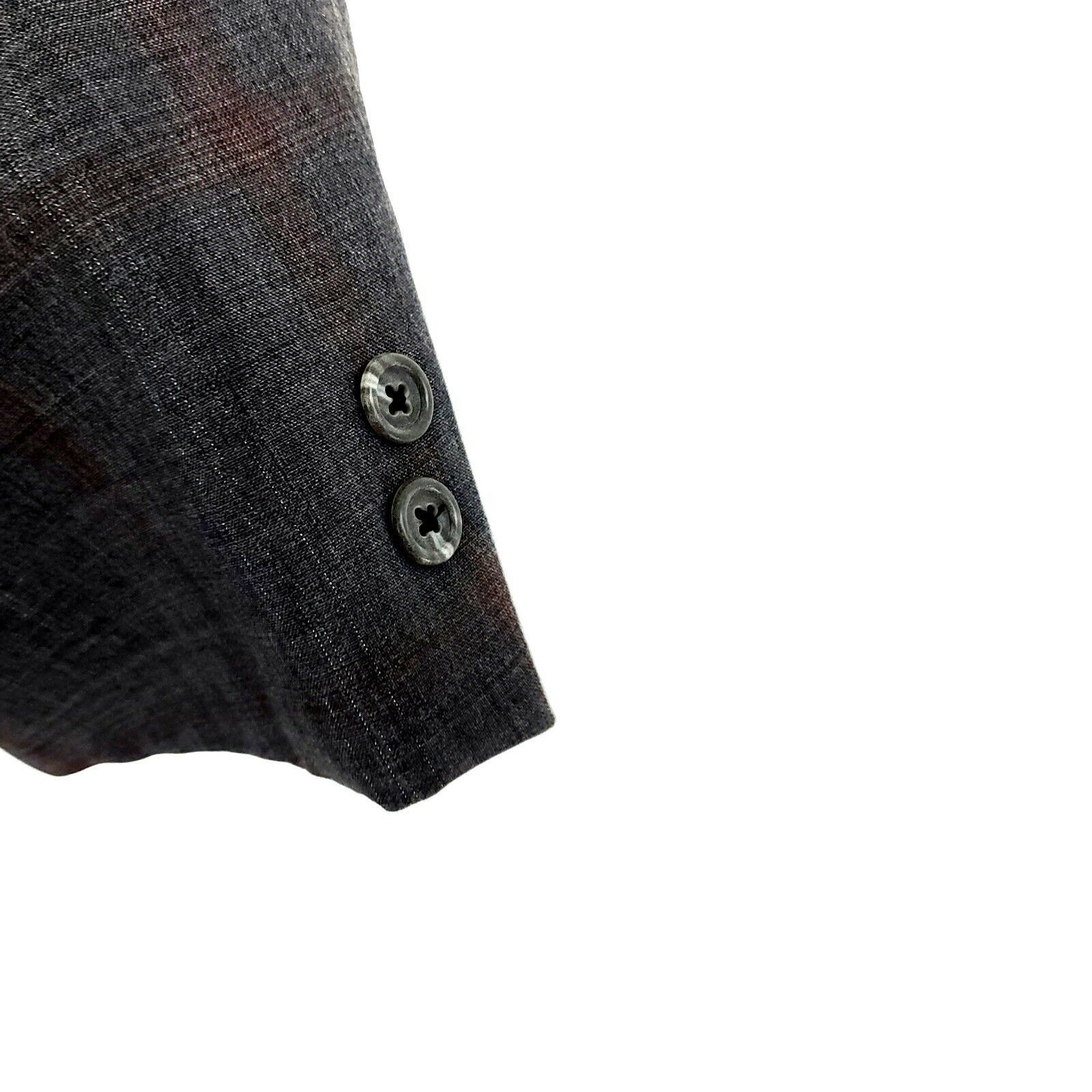 Hart Schaffner Marx Hart Schaffner Marx Wool 2 Button Blazer 40R Gray W/ Red Win Size 40R - 4 Thumbnail
