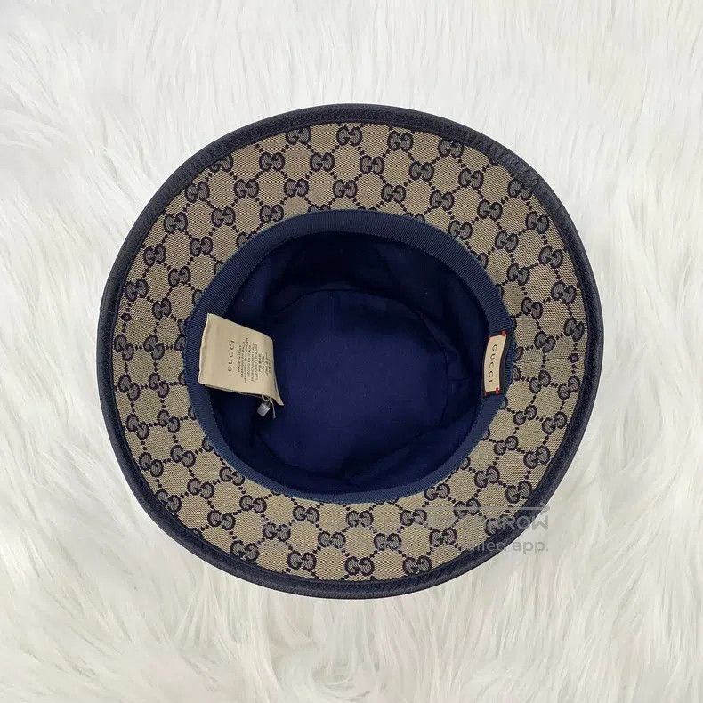 Gucci gucci SizeM Ebony logo jacquard full print casual fisherman Size ONE SIZE - 6 Thumbnail