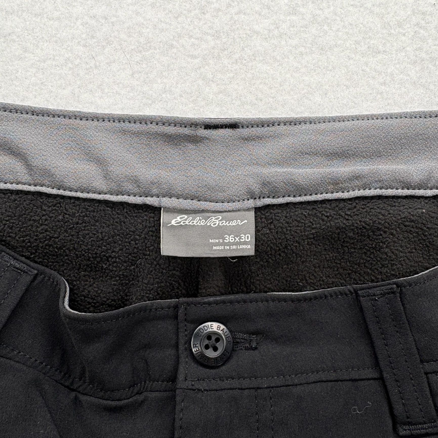 Eddie Bauer Eddie Bauer Fleece Lined Tech Pants Mens 36x30 Black Hiking Snow Winter Warm Cargo Regular Pants Mens Black Fleece Lined Tech Pants Size US 36 / EU 52 - 4 Thumbnail