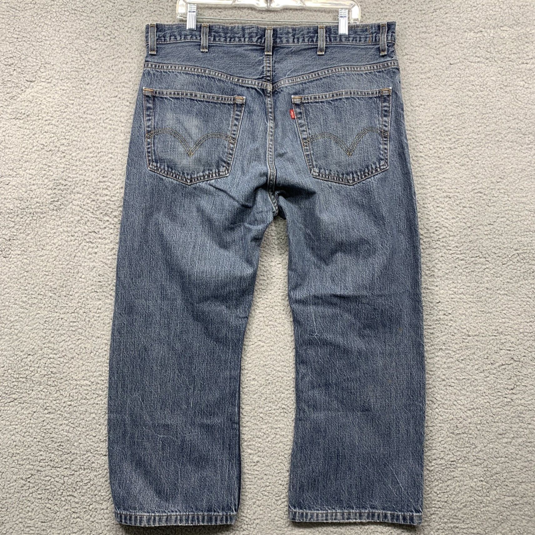 Levi's Levi's 557 Jeans Relaxed Boot Men's 38W x 25.5L Medium Blue Wash 5-Pocket Denim Casual Vintage: No Mens Size US 38 / EU 54 - 4 Thumbnail