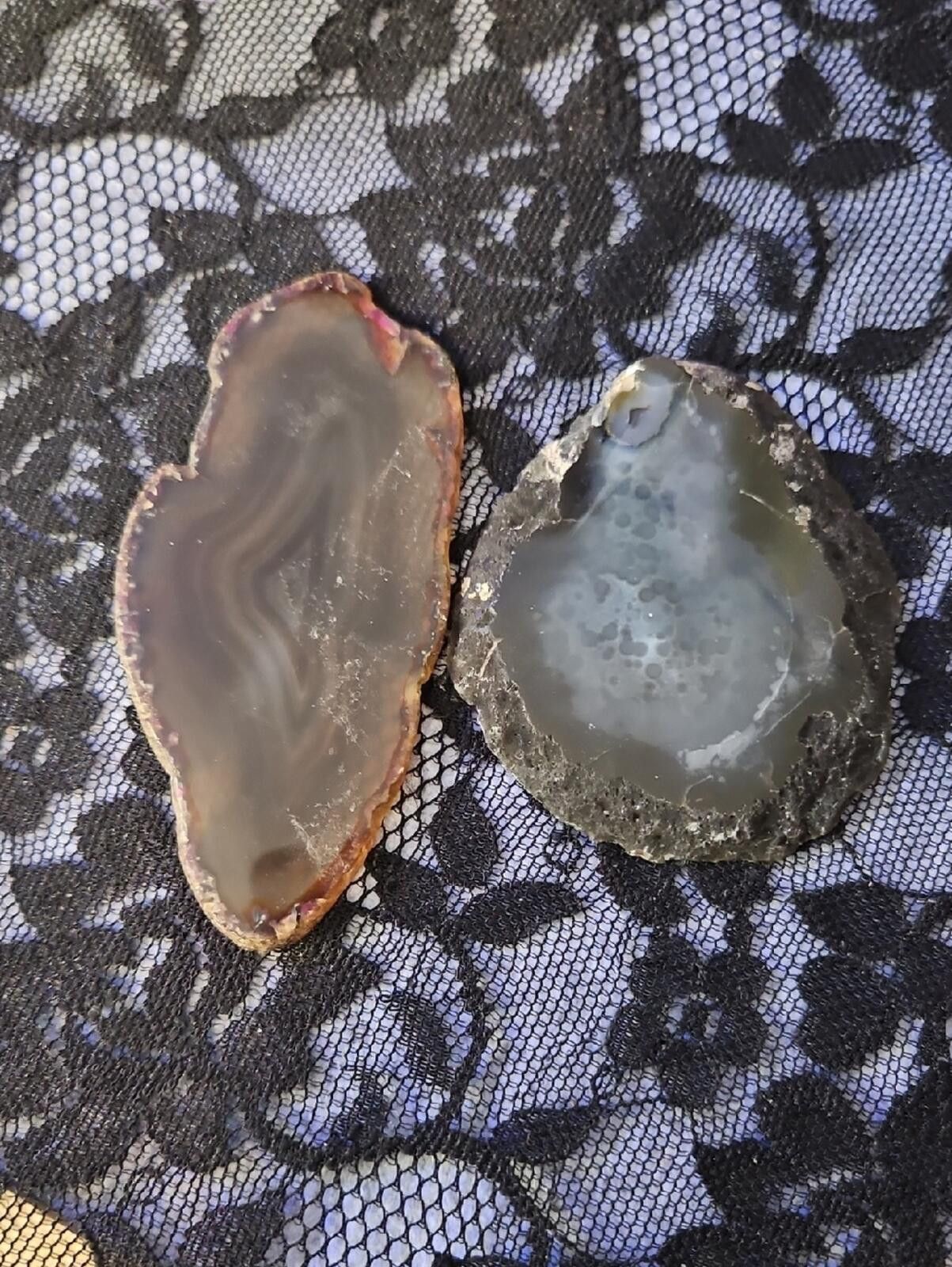 Other Polished Agate Geode Slices - Pair Size ONE SIZE - 1 Thumbnail