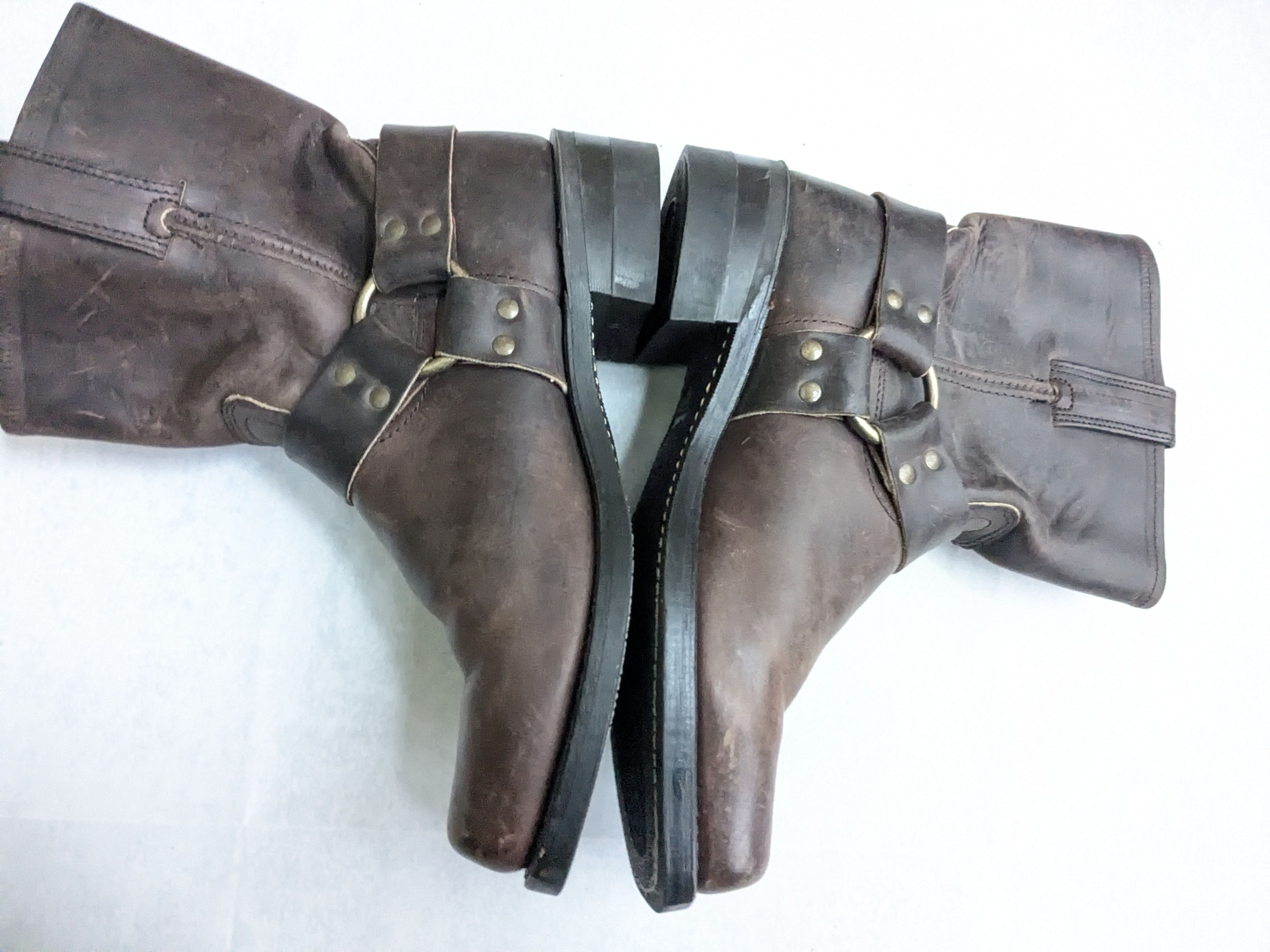 Frye Frye Harness Boots Brown 10 M Leather Size US 10 / EU 43 - 12 Thumbnail