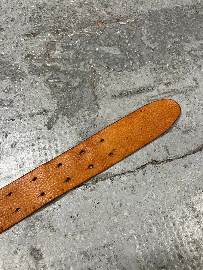 Just Cavalli 2000s Cavalli Orange Leather Belt Size ONE SIZE - 7 Thumbnail