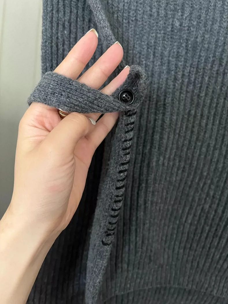 Y's Y's size os High collar wool vest with short front and long Size US M / EU 48-50 / 2 - 4 Thumbnail