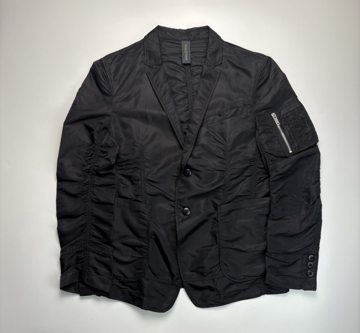 Maison MIHARA YASUHIRO Archive Miharayasuhiro Black Nylon Blazer Jacket Size US S / EU 44-46 / 1 - 1 Thumbnail