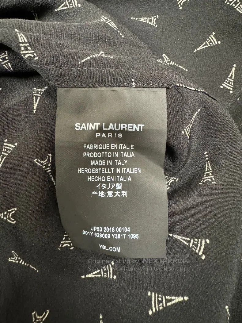 Saint Laurent Paris Saint Laurent Paris Tower Silk Shirt. Size US M / EU 48-50 / 2 - 7 Thumbnail