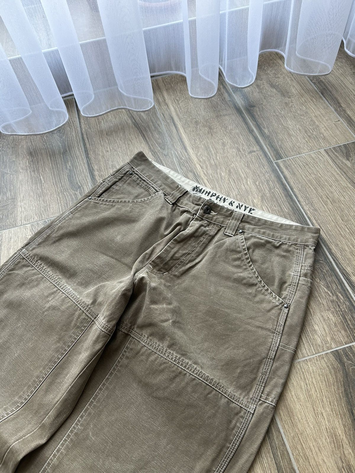 Japanese Brand × Vintage Vintage Murphy&Nyc Double knee baggy mens pants japenese Size US 34 / EU 50 - 2 Thumbnail