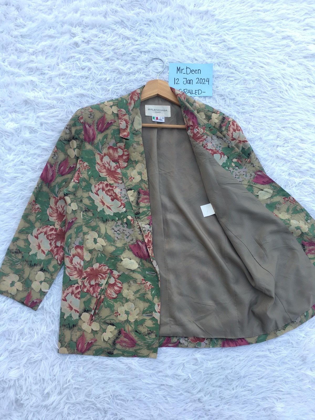 Balenciaga Rare Vintage 90s Balenciaga Florals Print Blazer Size M / US 6-8 / IT 42-44 - 13 Thumbnail