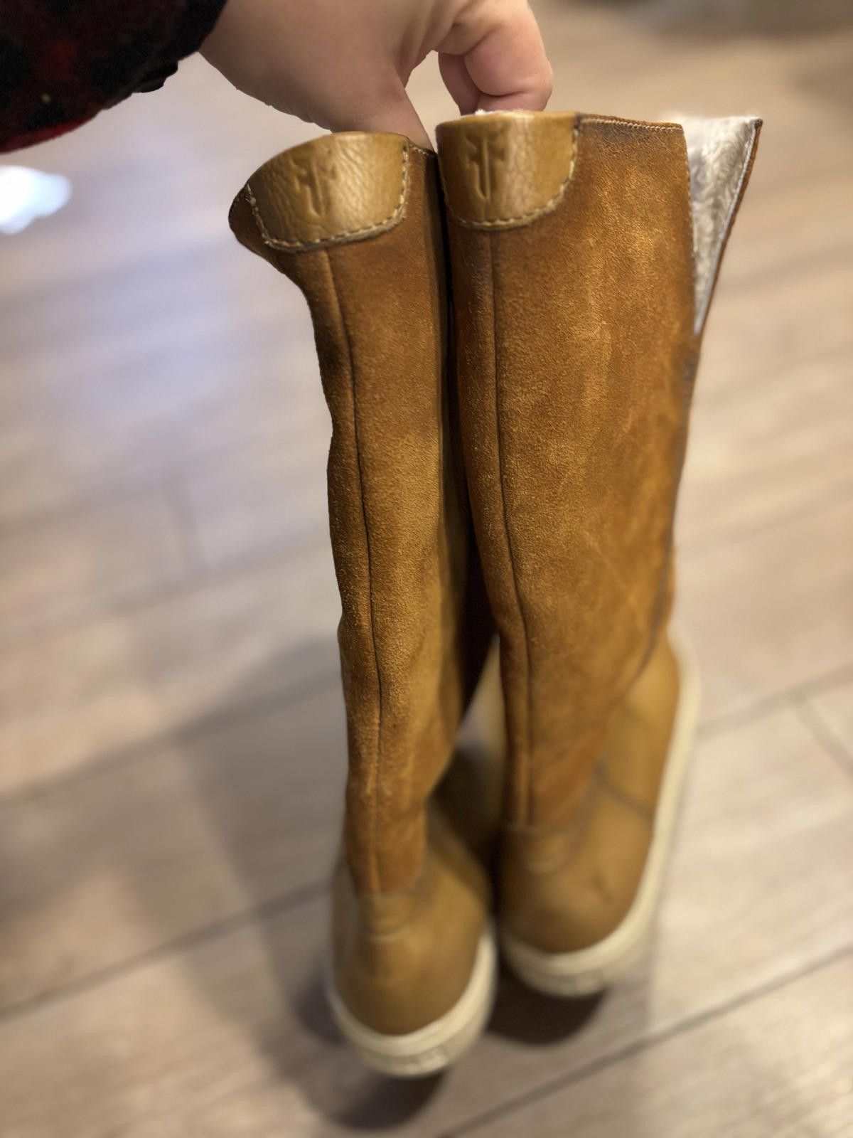 Frye Frye Women's Brown Leather and Suede Tall GEMMA Boots 6/6.5 Size US 6.5 / IT 36.5 - 7 Thumbnail