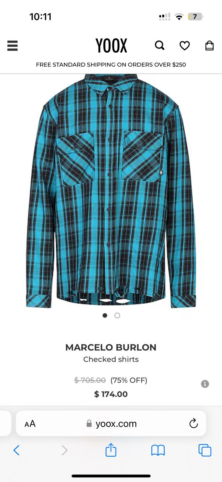 Designer × Marcelo Burlon Ripped Button Up Size US L / EU 52-54 / 3 - 4 Thumbnail