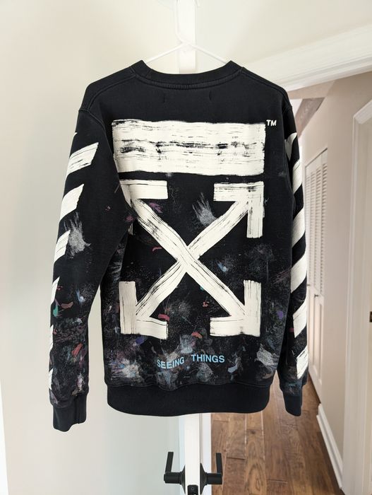 Off white galaxy brushed hot sale sweatshirt