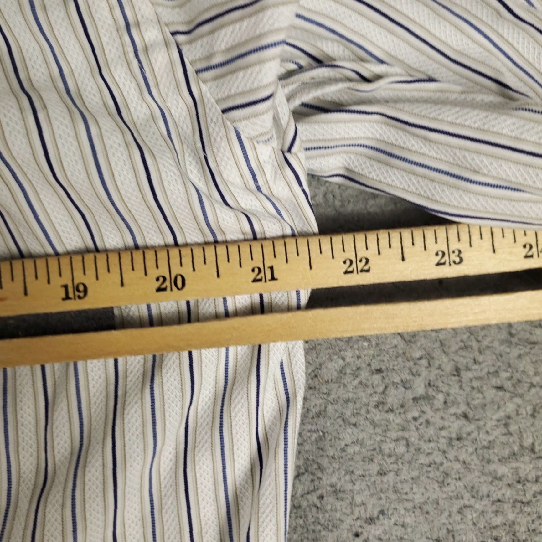 Faconnable Façonnable Shirt Mens Size 16.5 Blue Striped Button-Up Long Sleeve Casual Dress Shirt Mens Regular Fit Cotton Blue 16.5 Modern Preppy Size 40R - 5 Thumbnail
