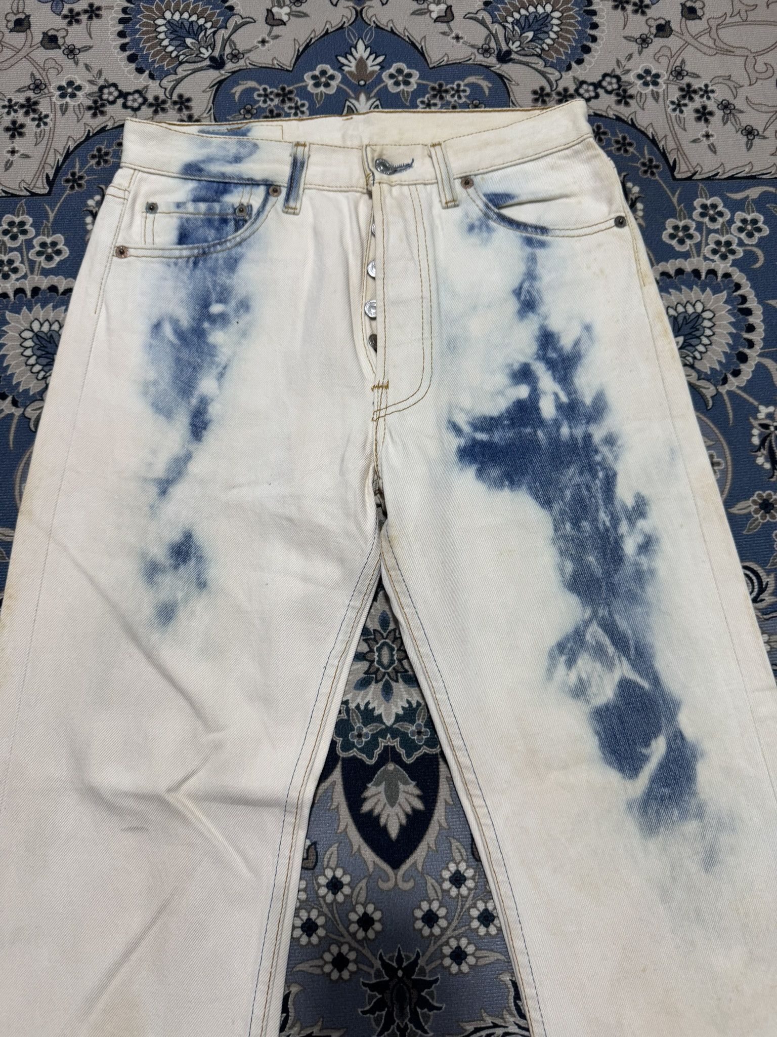 Levi's × Vintage Vintage Levis 501 Rindem 524 Buttonfly Bleach Jeans Size US 30 / EU 46 - 3 Thumbnail