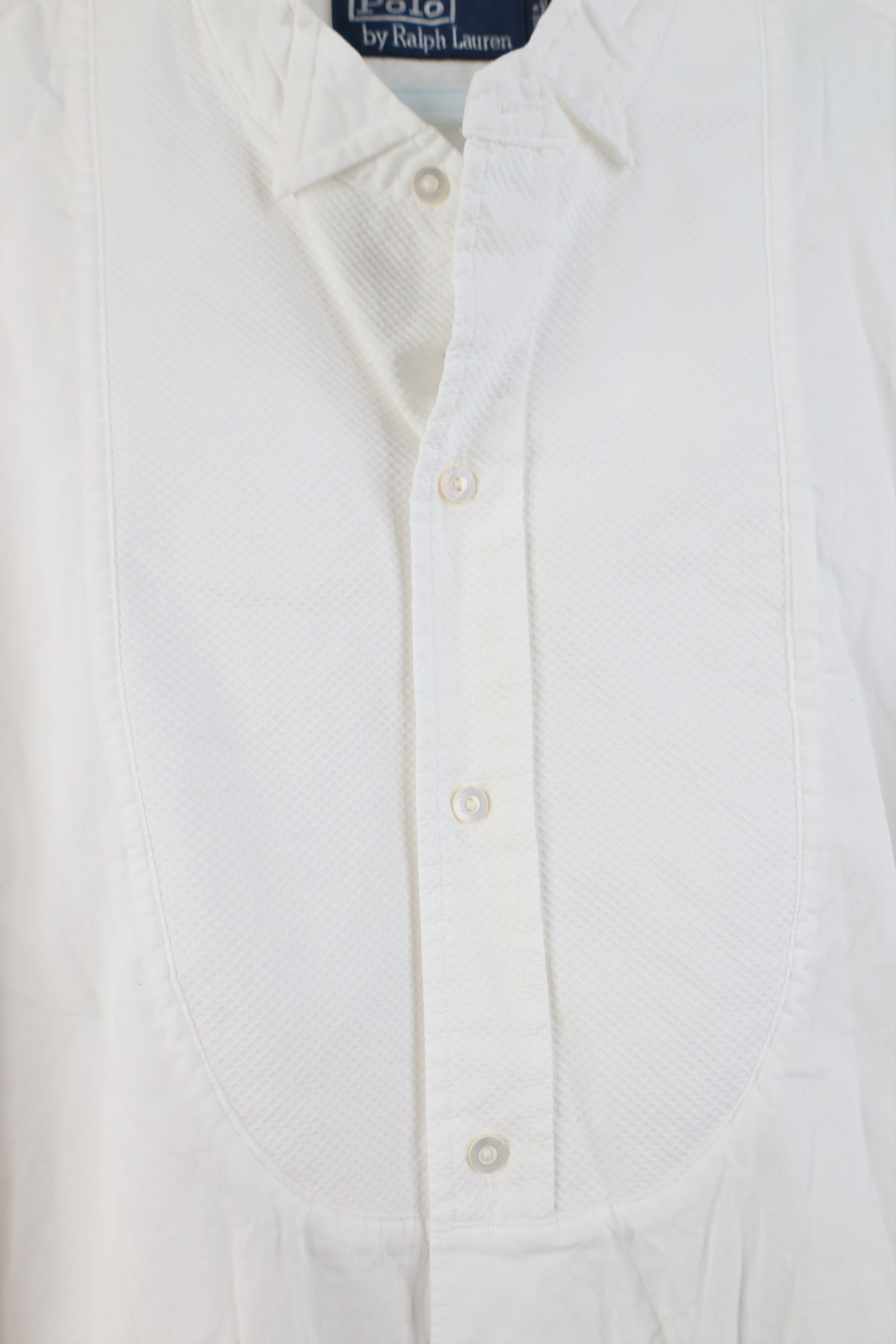 Ralph Lauren Vintage 90s Ralph Lauren Tuxedo Collared Button Shirt White Size US L / EU 52-54 / 3 - 4 Thumbnail
