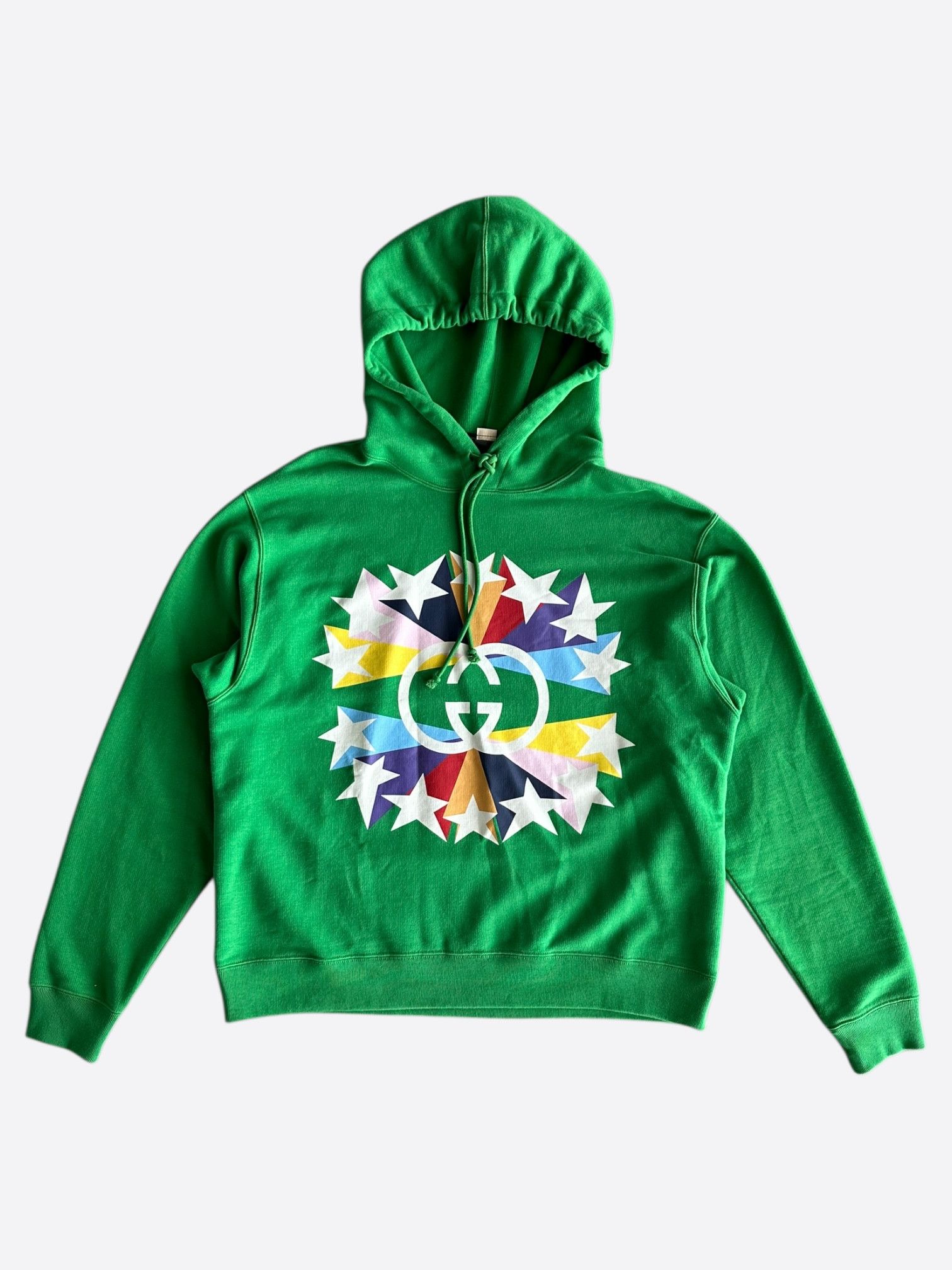 Gucci Gucci Green Multicolor Star GG Logo Hoodie Size US XS / EU 42 / 0 - 1 Thumbnail