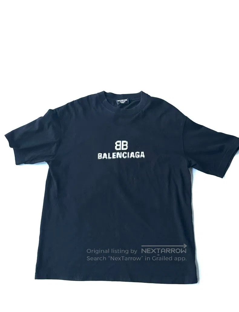 Balenciaga Balenciaga Classic BB Pixel Logo Short Sleeve T-Shirt Size US M / EU 48-50 / 2 - 1 Thumbnail
