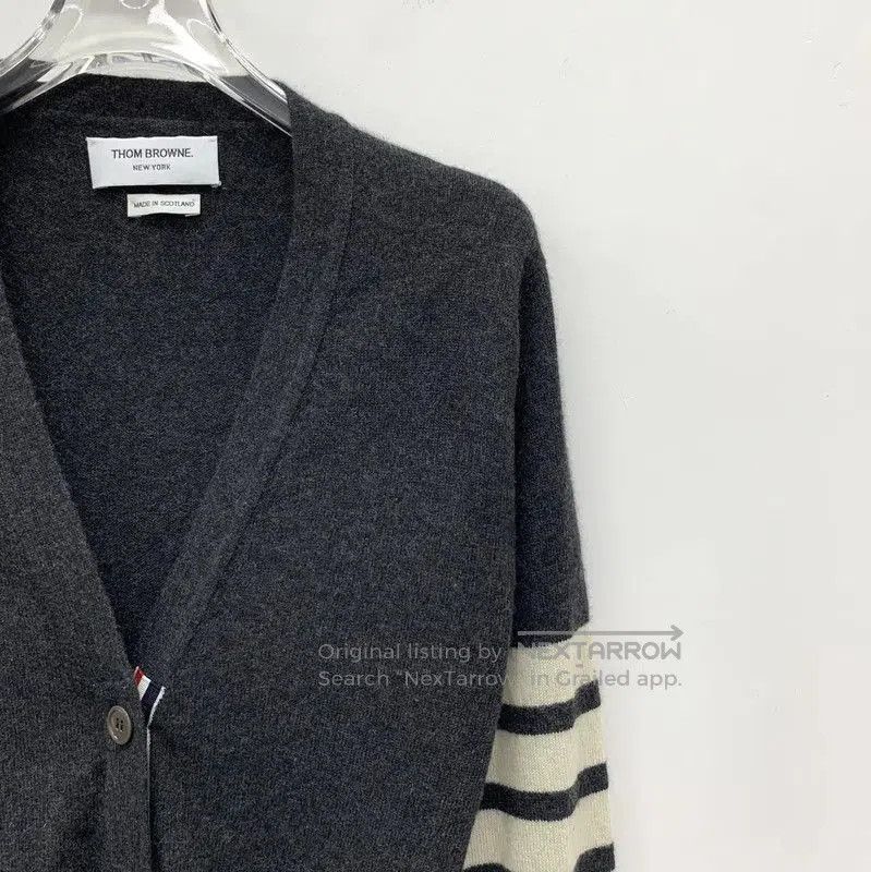 Thom Browne Thom Browne Dark Gray Cashmere Women's Cardigan . Size XXS / US 00 / IT 34 - 3 Thumbnail