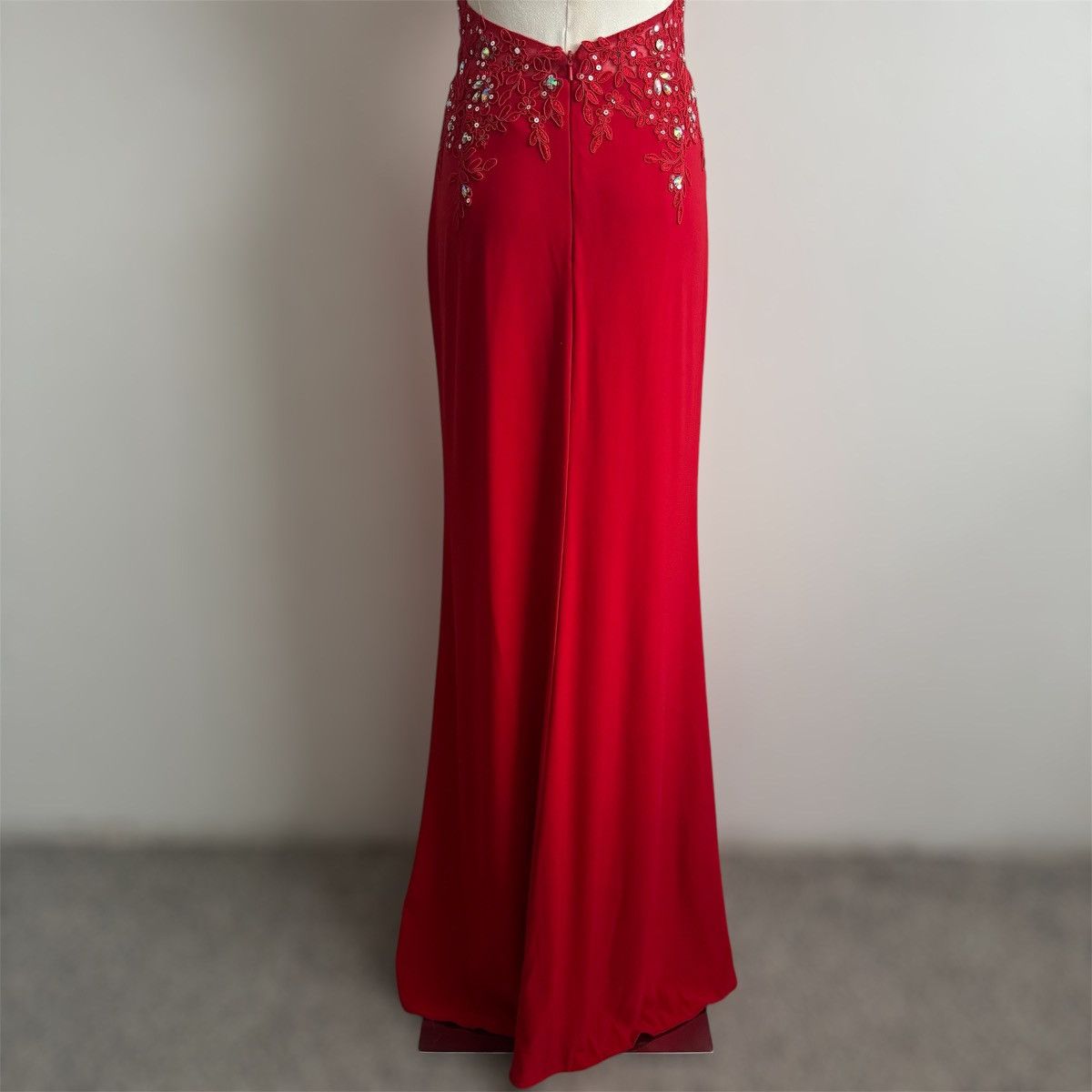 Other DANCING QUEEN Red Mesh Lace High Neck Formal Prom Gown Dress Size XS / US 0-2 / IT 36-38 - 14 Thumbnail