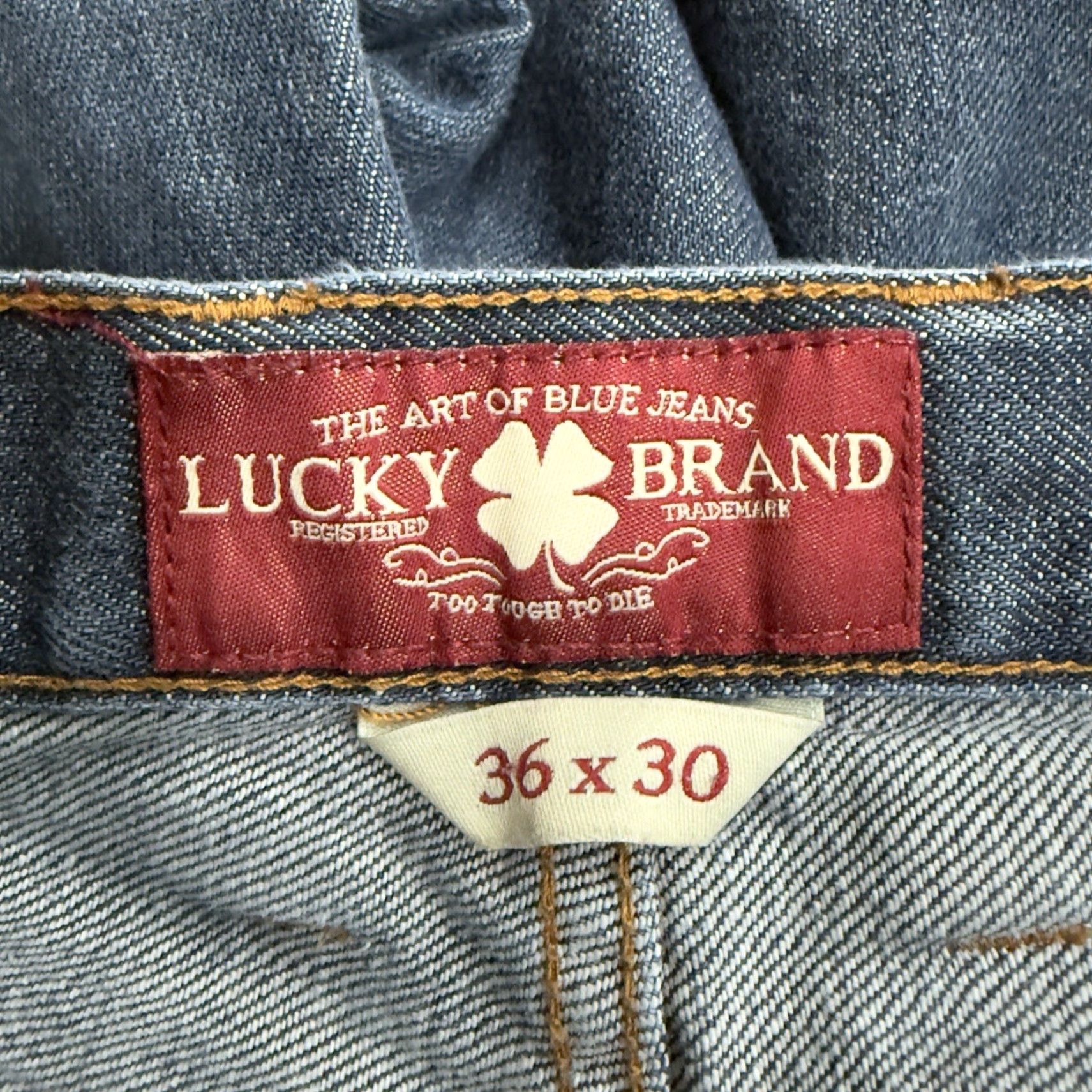 Lucky Brand Lucky Brand Relaxed Straight Leg Jeans Mens Size 36x30 Blue 36 Inseam Regular Fit Size US 30 / EU 46 - 4 Thumbnail