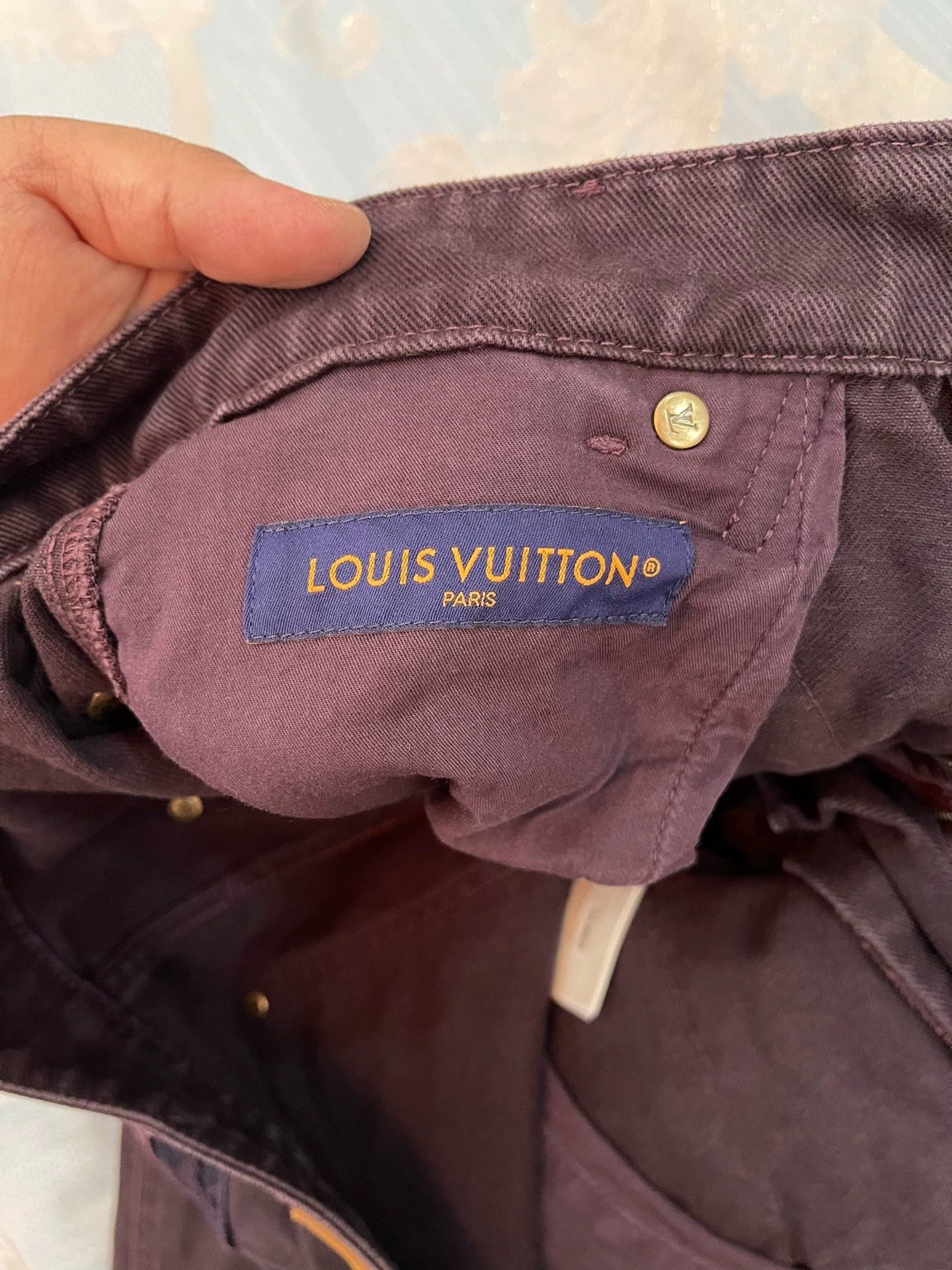 Louis Vuitton LV Ltd Ed Classic Monogram Patchwork Floral Jeans 32 Size US 32 / EU 48 - 5 Thumbnail