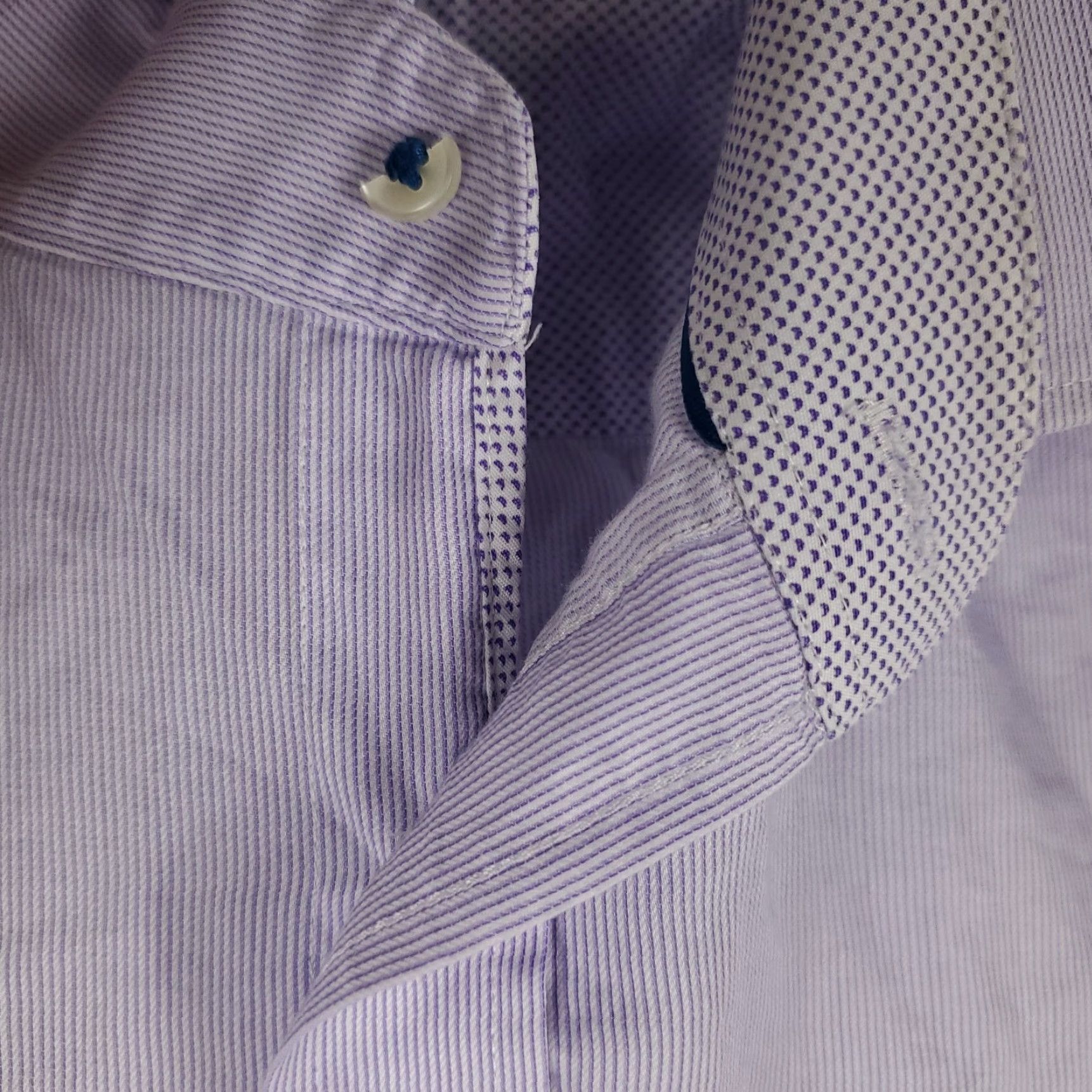 Ted Baker Ted Baker London Shirt Mens 17.5 Purple Endurance Slim Dress Button Up Size 46R - 3 Thumbnail