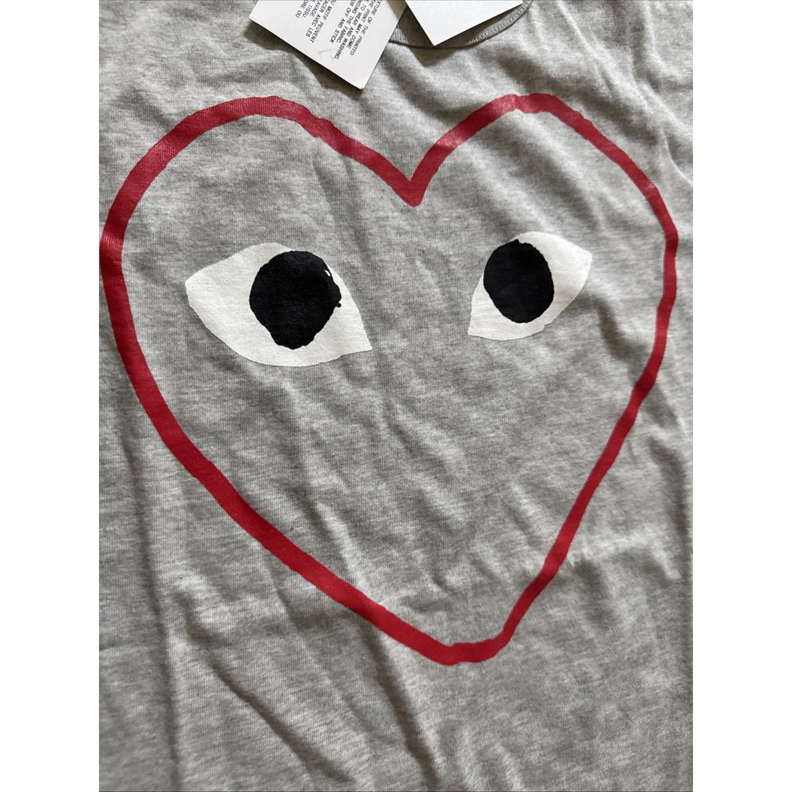 Comme des Garcons NWT CDG COMME DES GARCONS BIG HEART T-SHIRT SZ L GREY TEE Size US L / EU 52-54 / 3 - 4 Thumbnail